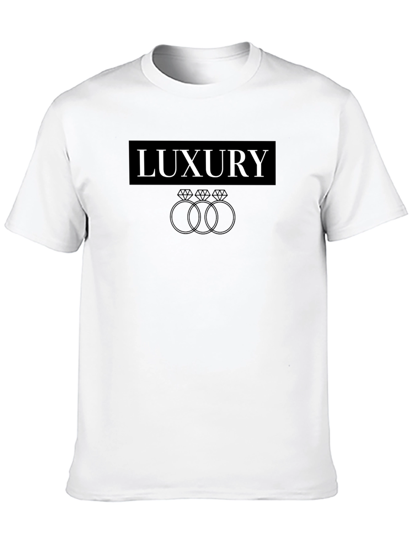 Luxury Graphic Print Black T-Shirt