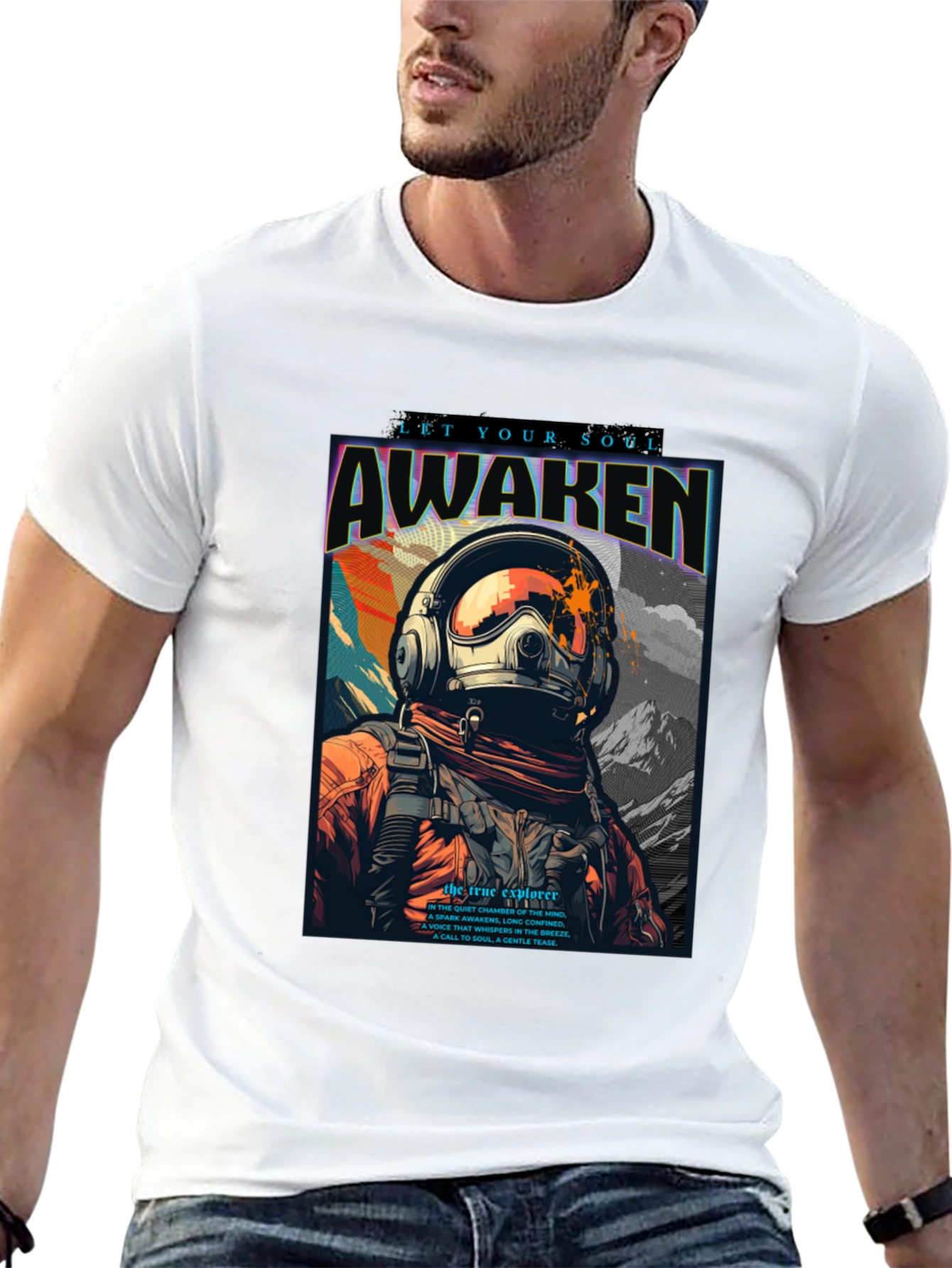 Awaken Soul T-Shirt - Astronaut Graphic Tee