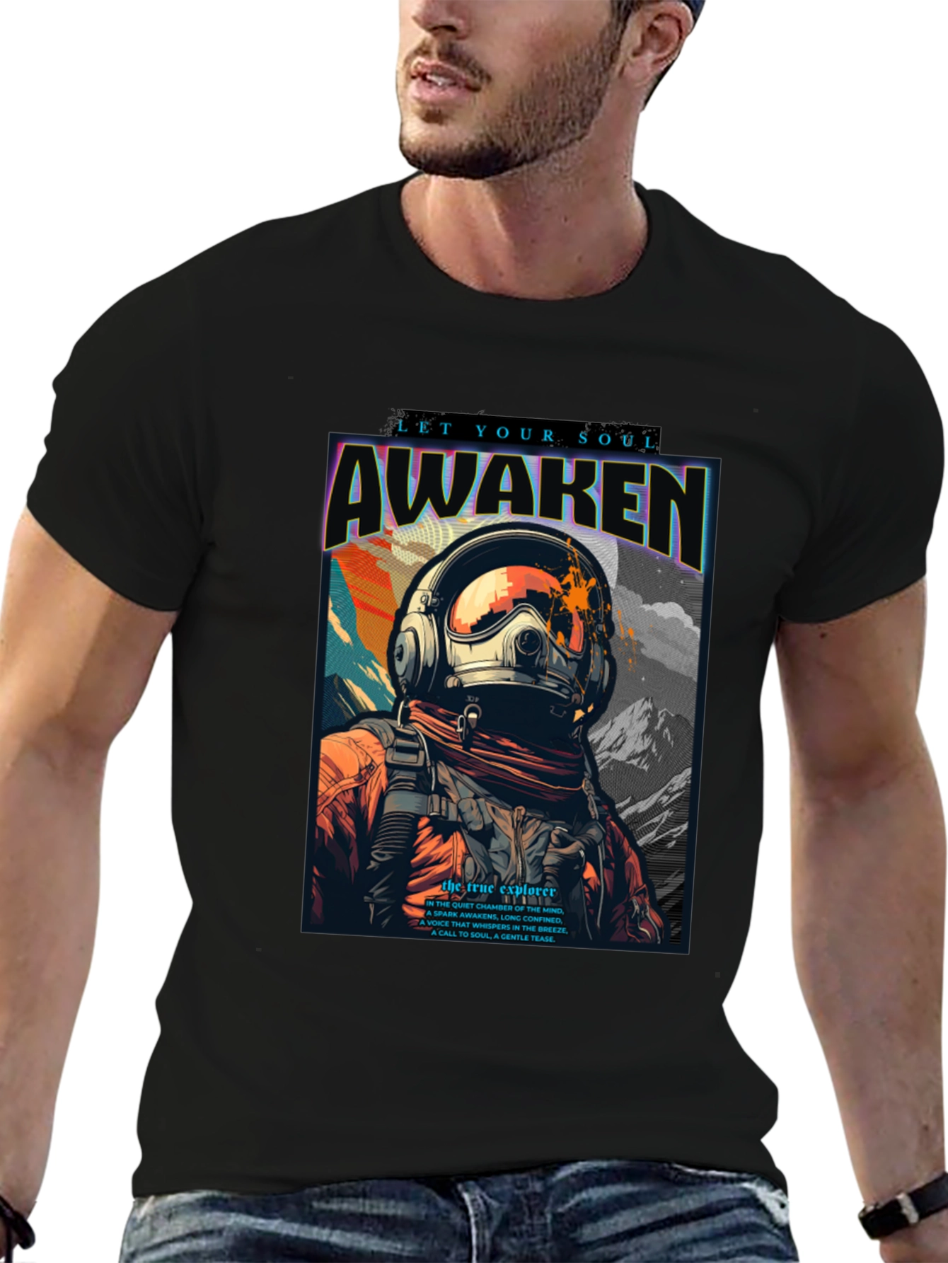 Awaken Soul T-Shirt - Astronaut Graphic Tee