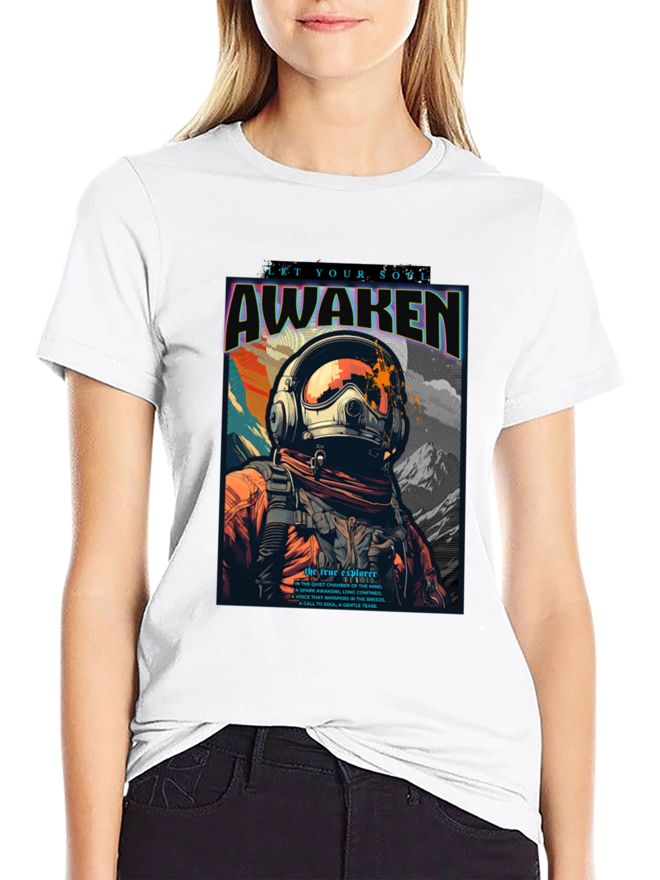 Awaken Soul T-Shirt - Astronaut Graphic Tee