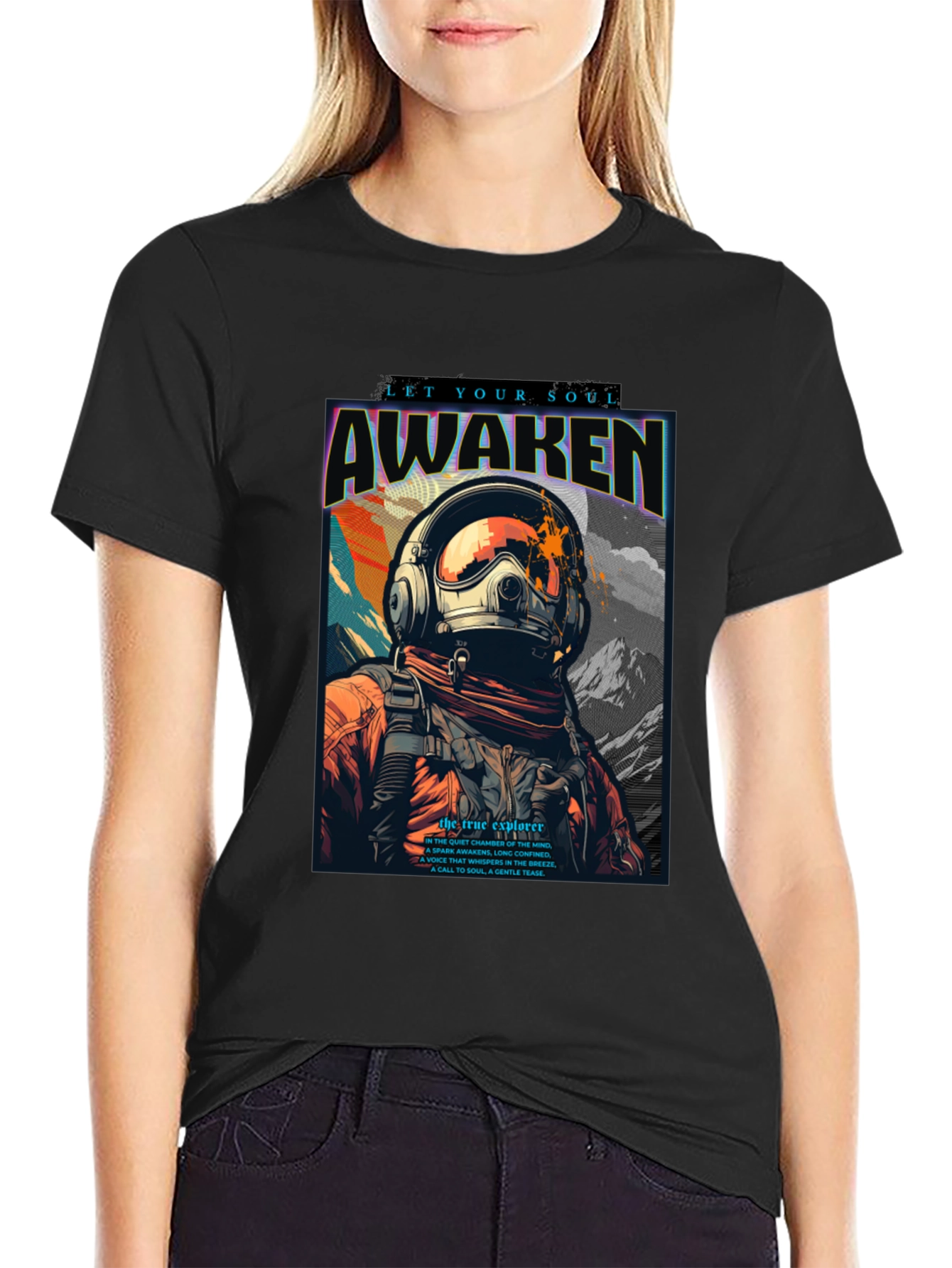Awaken Soul T-Shirt - Astronaut Graphic Tee