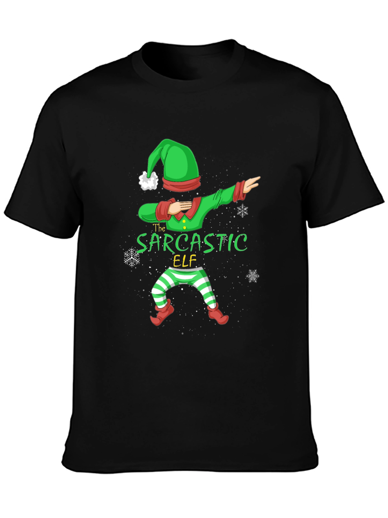 Sarcastic Elf Dabbing Christmas T-Shirt