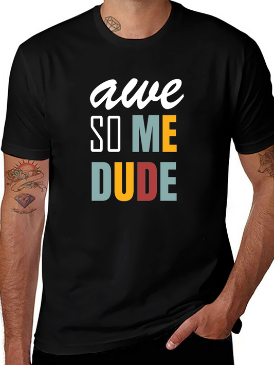 Awesome Dude Graphic Tee - Mens Black T-Shirt