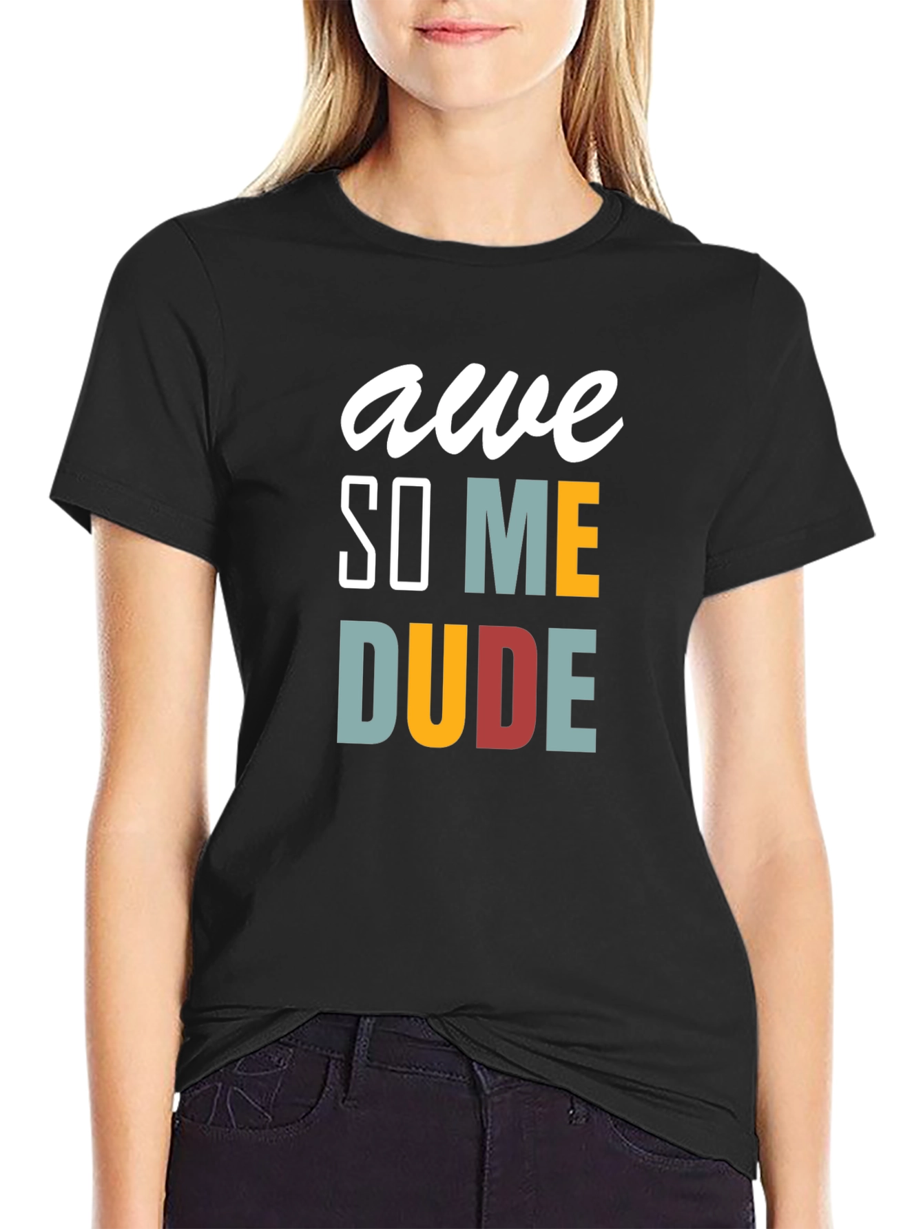 Awesome Dude Graphic Tee - Mens Black T-Shirt