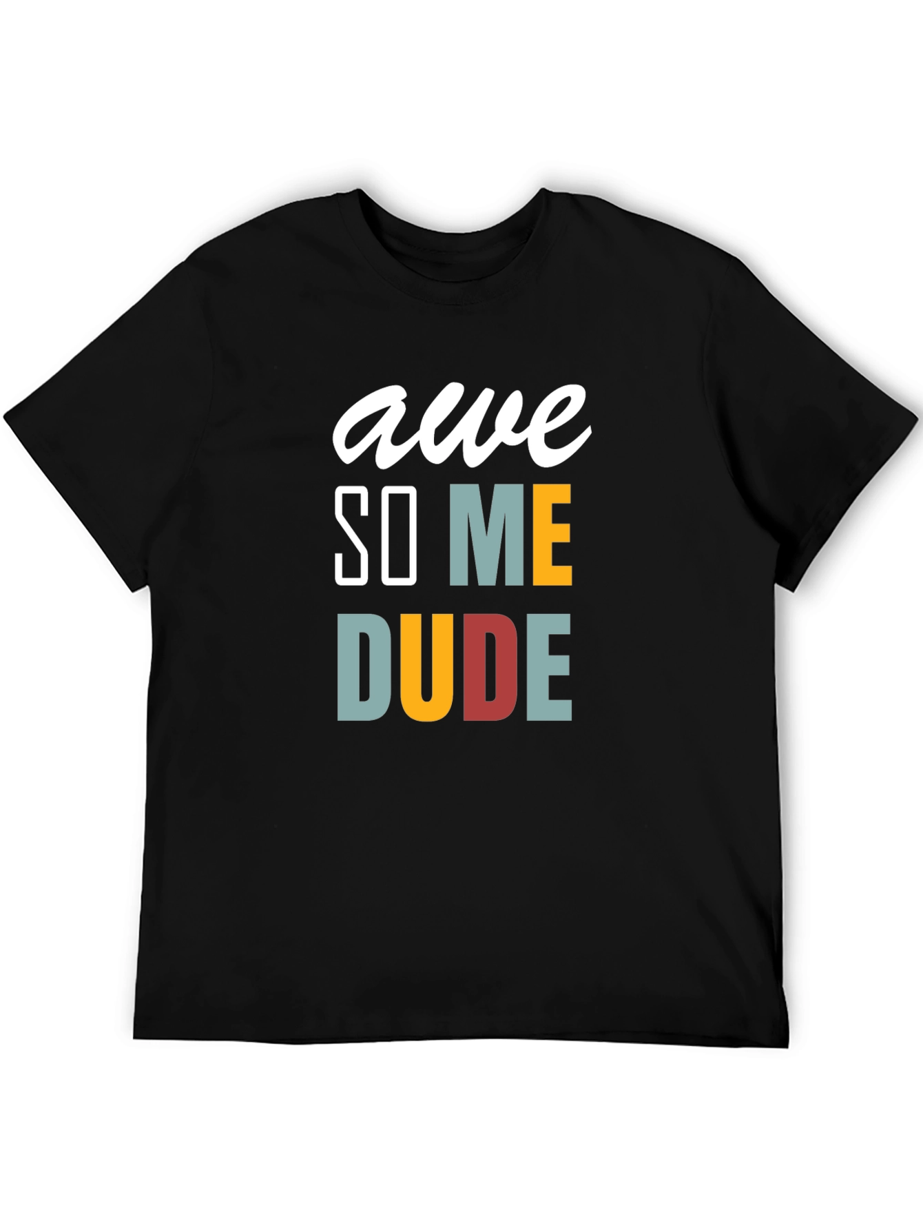 Awesome Dude Graphic Tee - Mens Black T-Shirt
