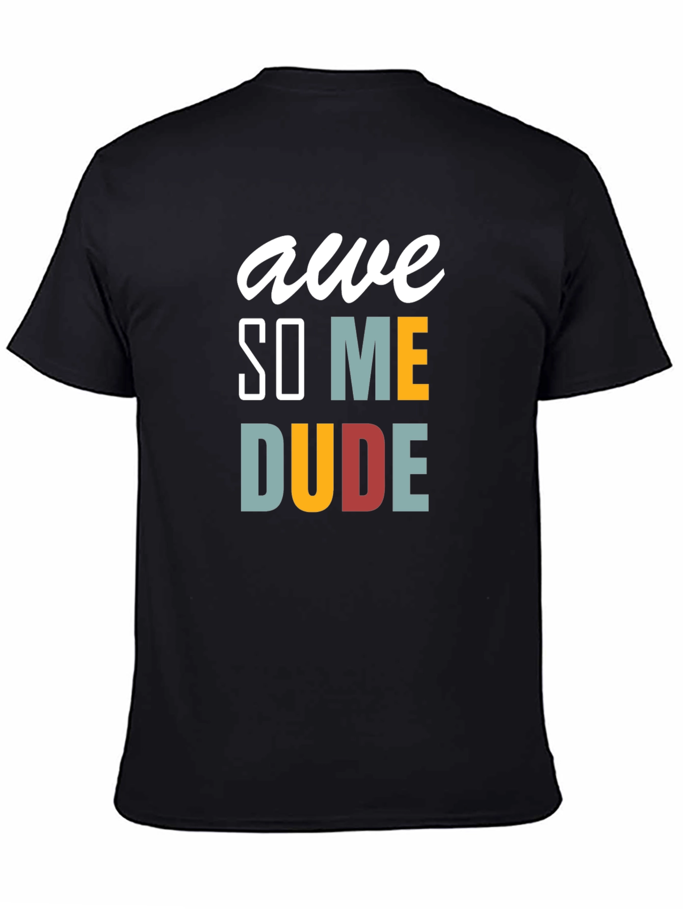 Awesome Dude Graphic Tee - Mens Black T-Shirt