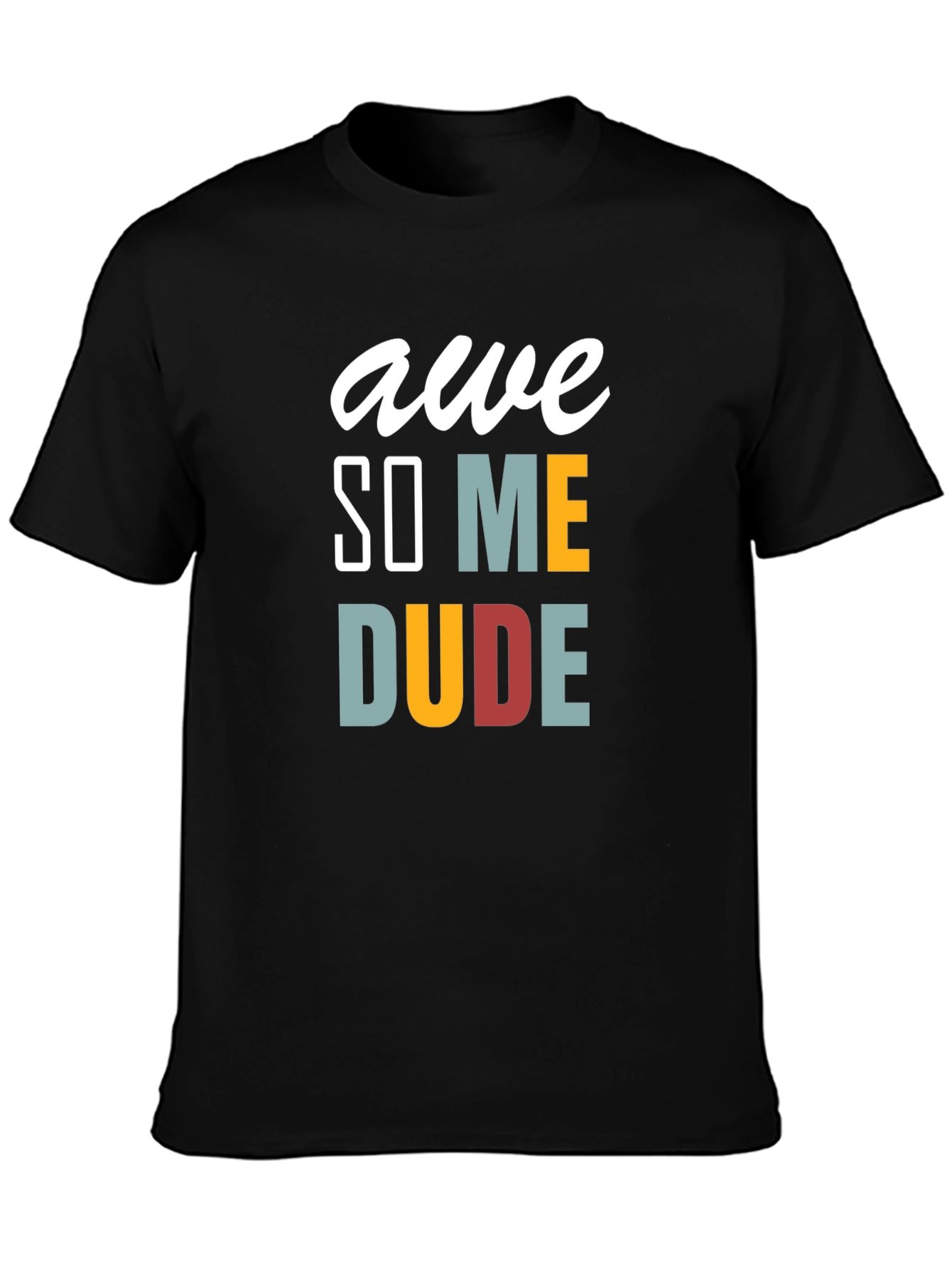 Awesome Dude Graphic Tee - Mens Black T-Shirt