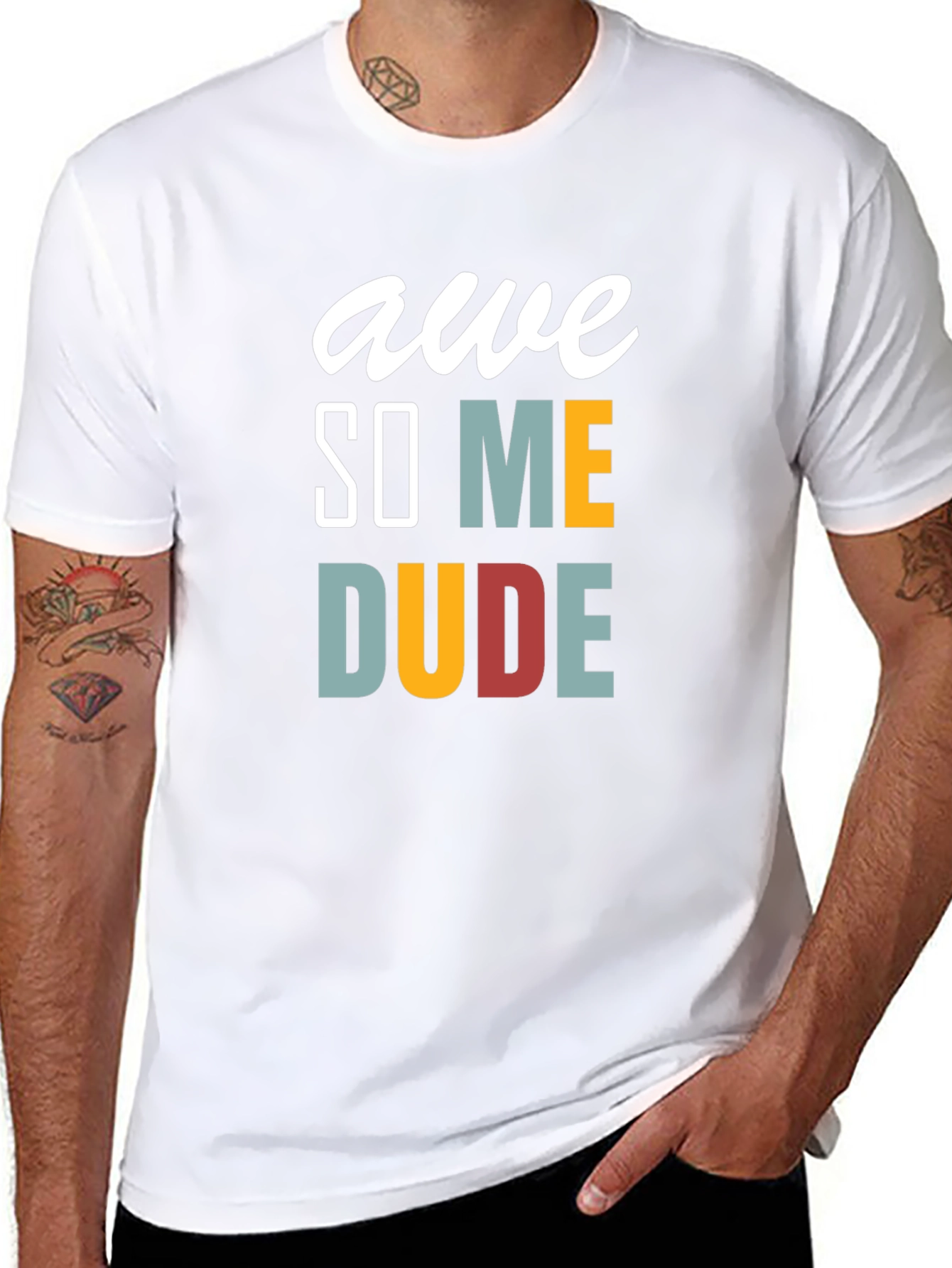 Awesome Dude Graphic Tee - Mens Black T-Shirt