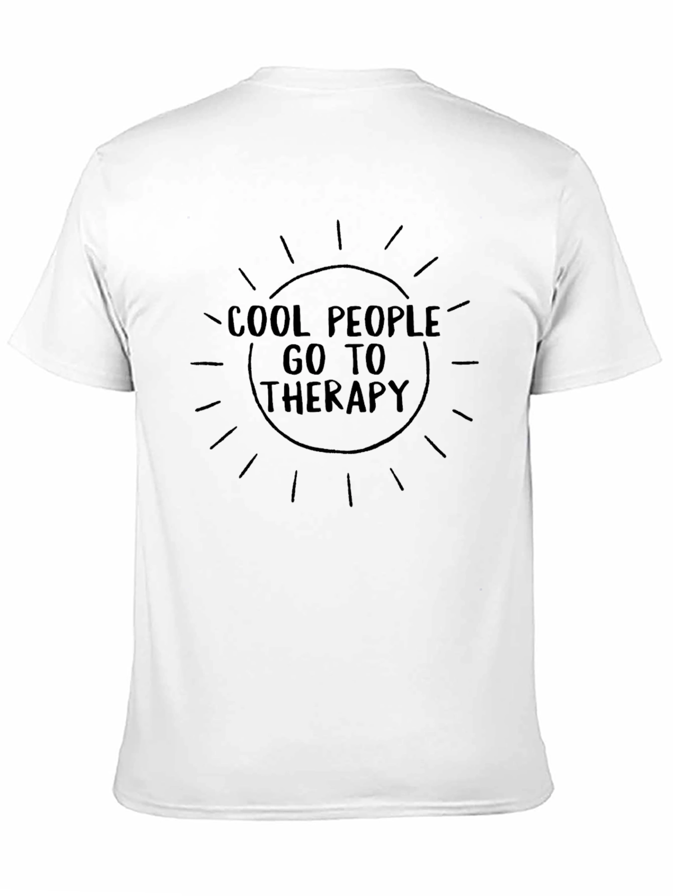Cool People Go To Therapy Black Graphic Tee