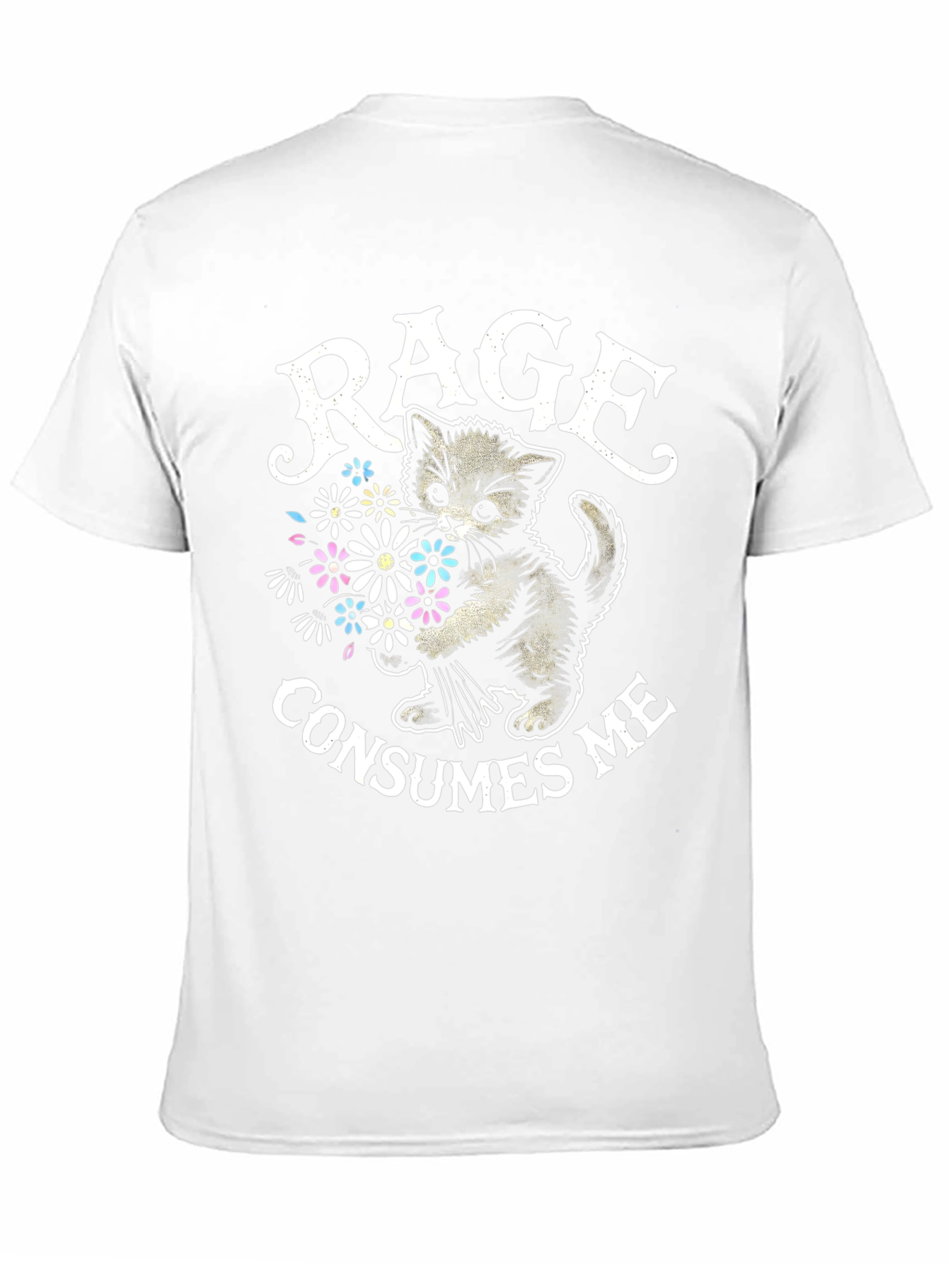 Rage Consumes Me Cat Graphic T-Shirt