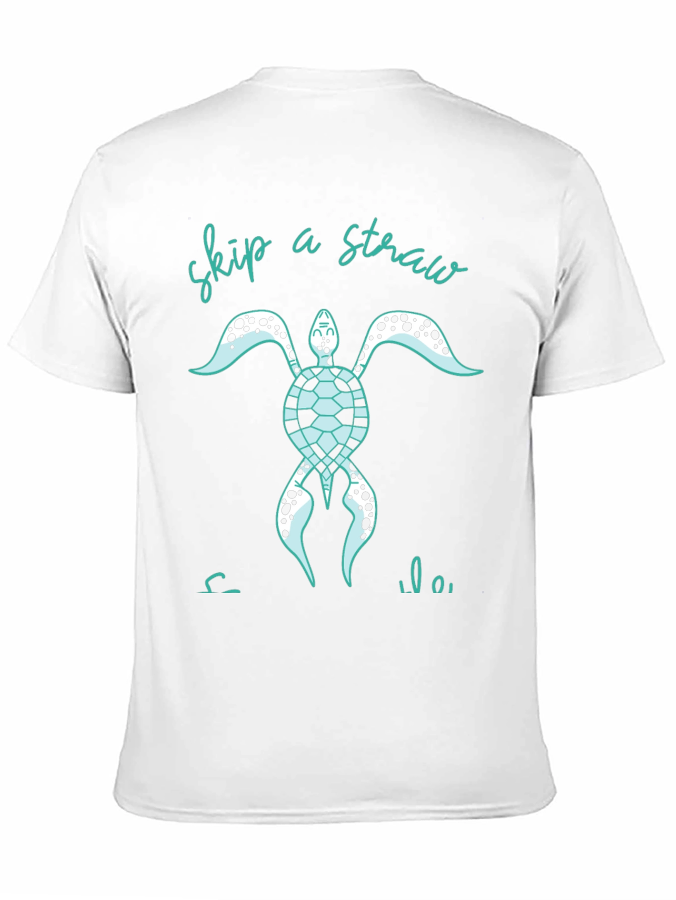Skip A Straw Turtle Graphic Tee - Eco Friendly