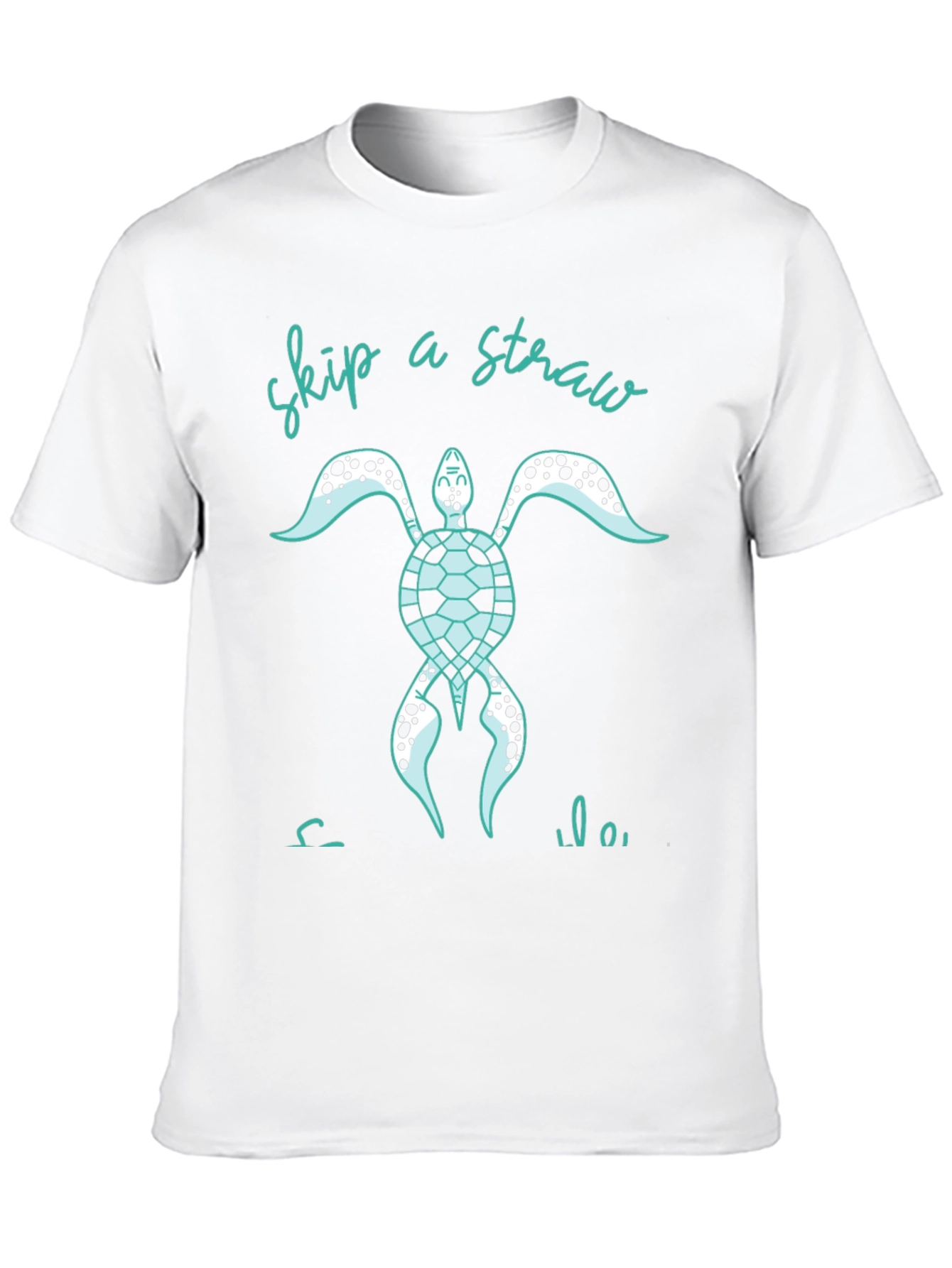 Skip A Straw Turtle Graphic Tee - Eco Friendly