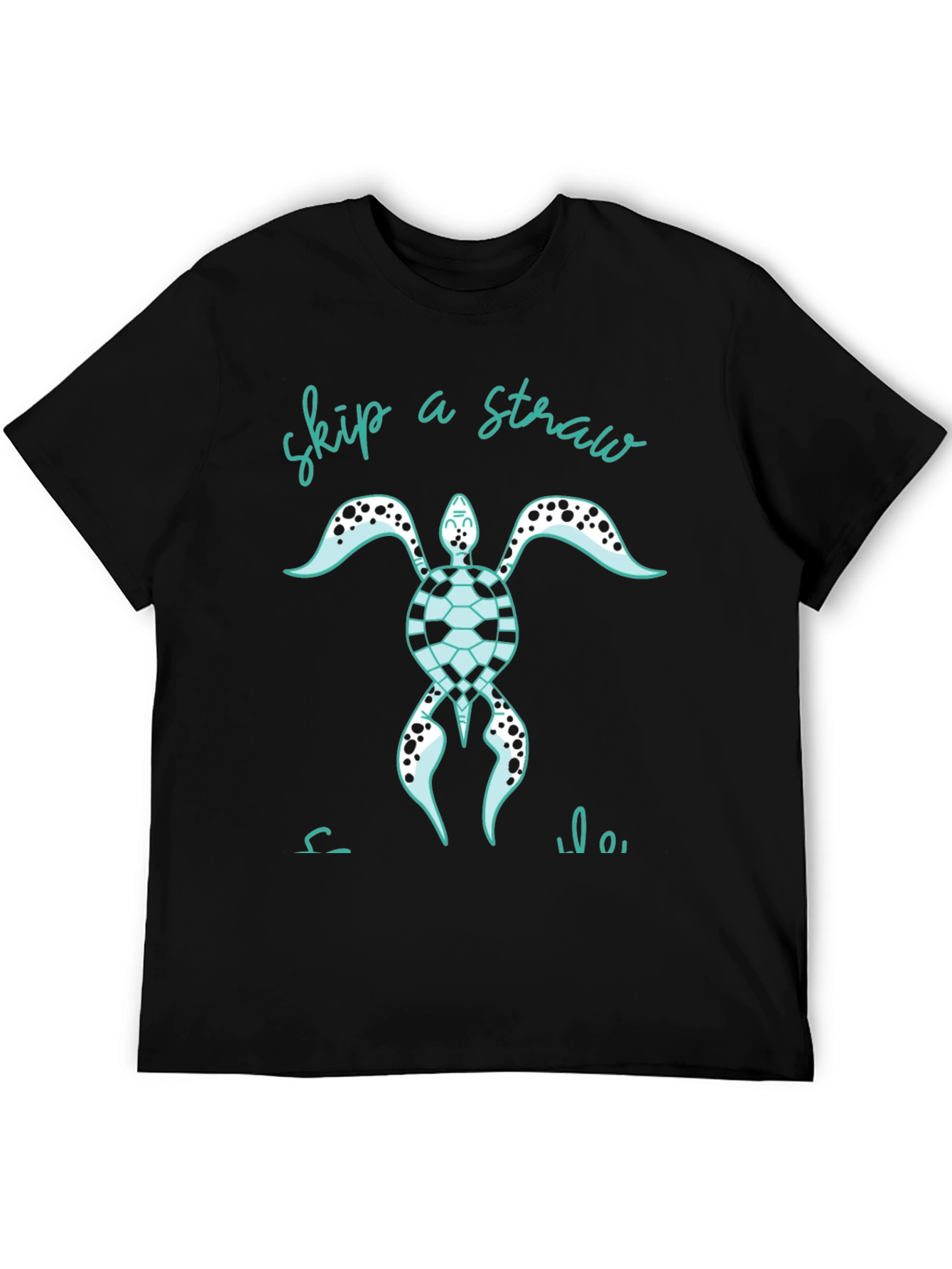 Skip A Straw Turtle Graphic Tee - Eco Friendly