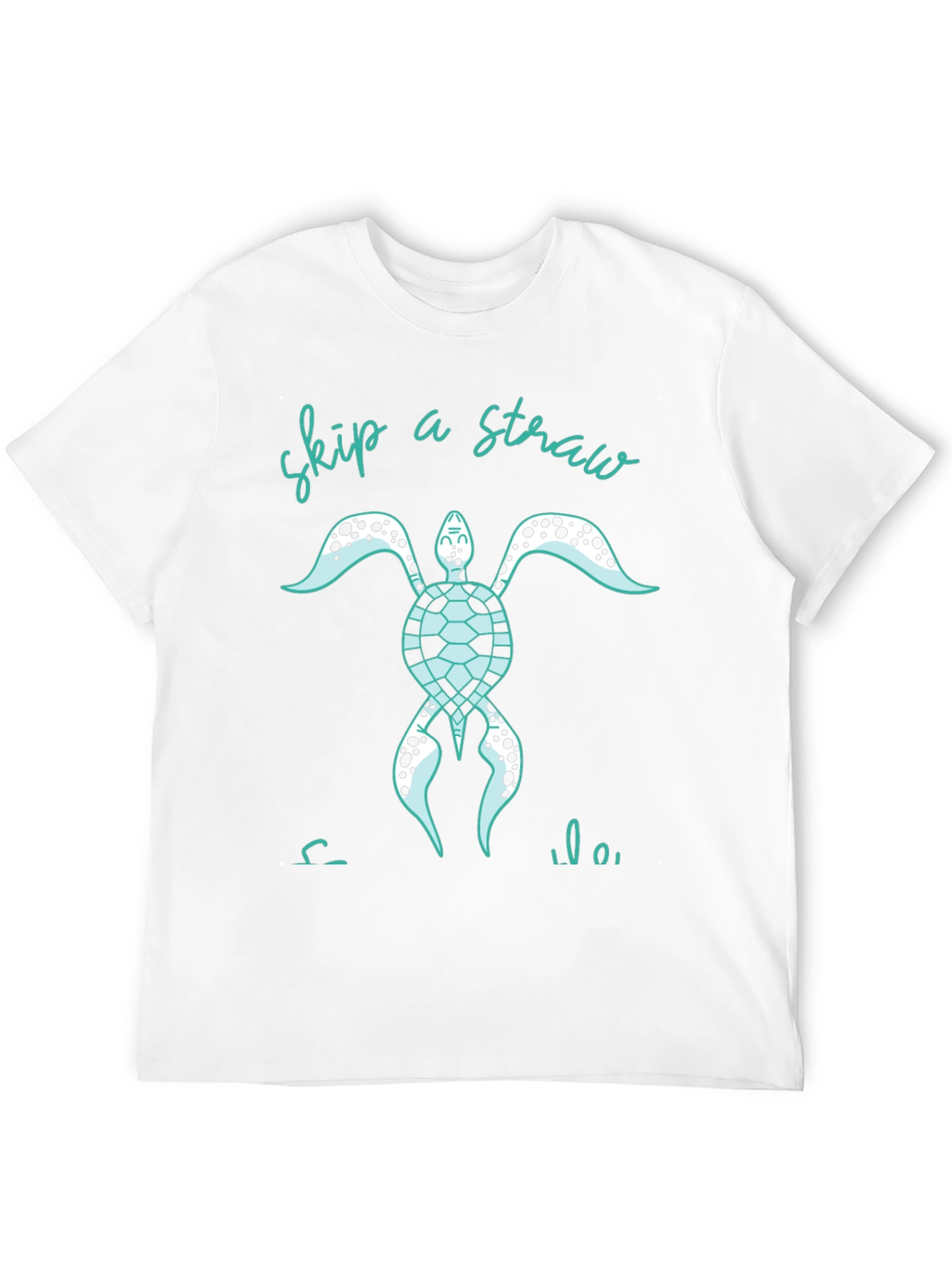 Skip A Straw Turtle Graphic Tee - Eco Friendly