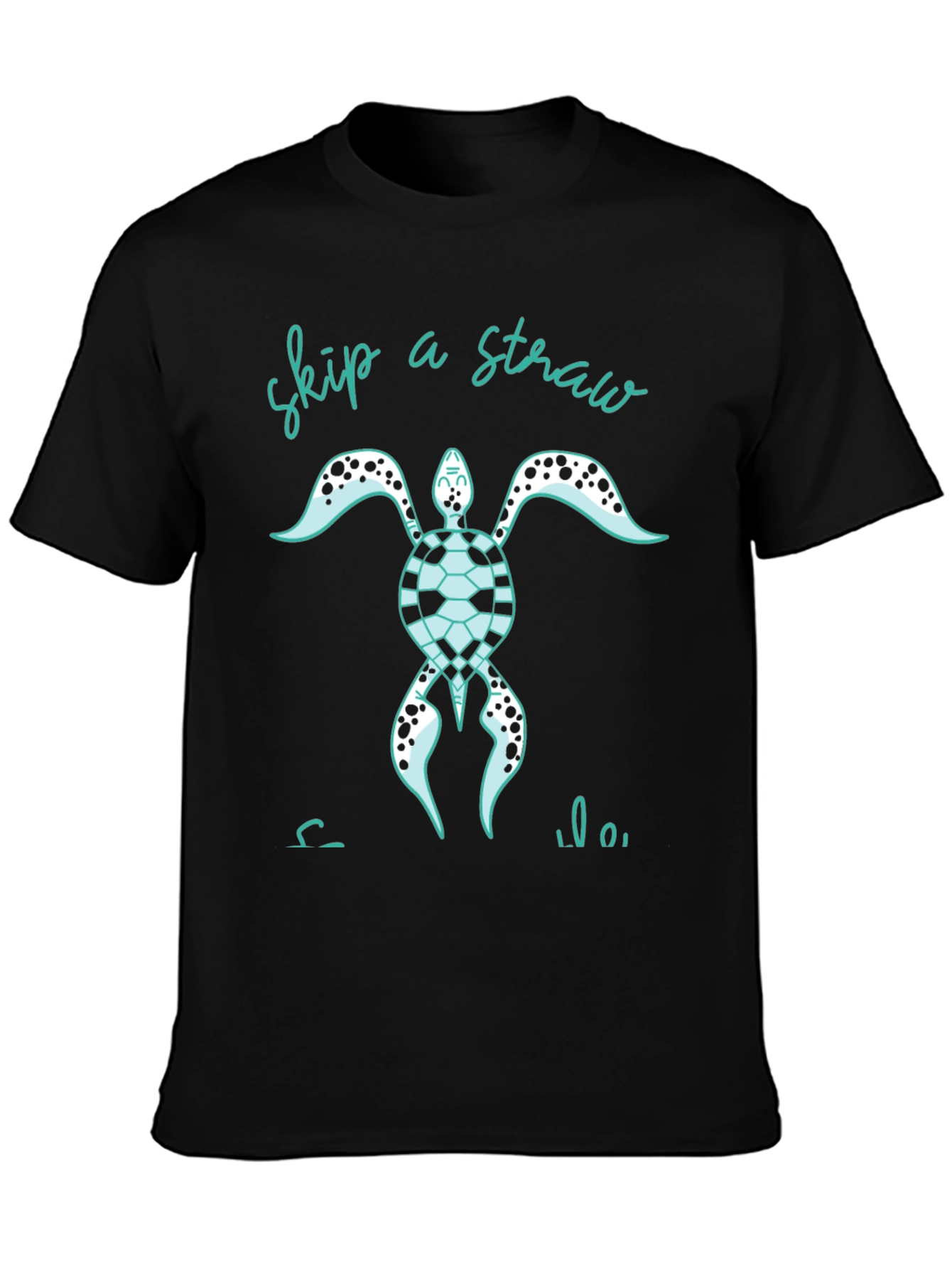 Skip A Straw Turtle Graphic Tee - Eco Friendly