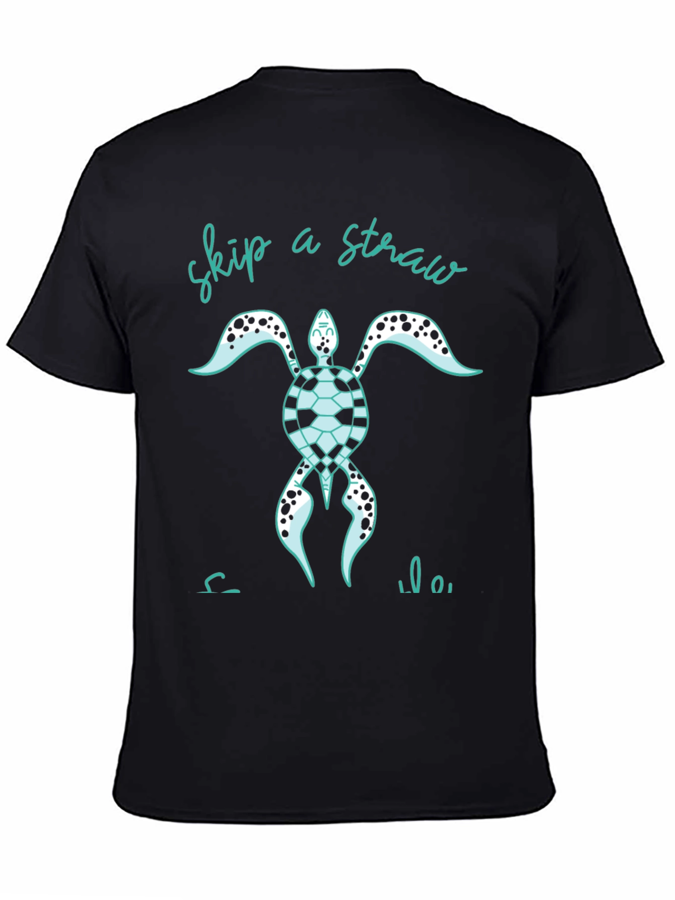 Skip A Straw Turtle Graphic Tee - Eco Friendly