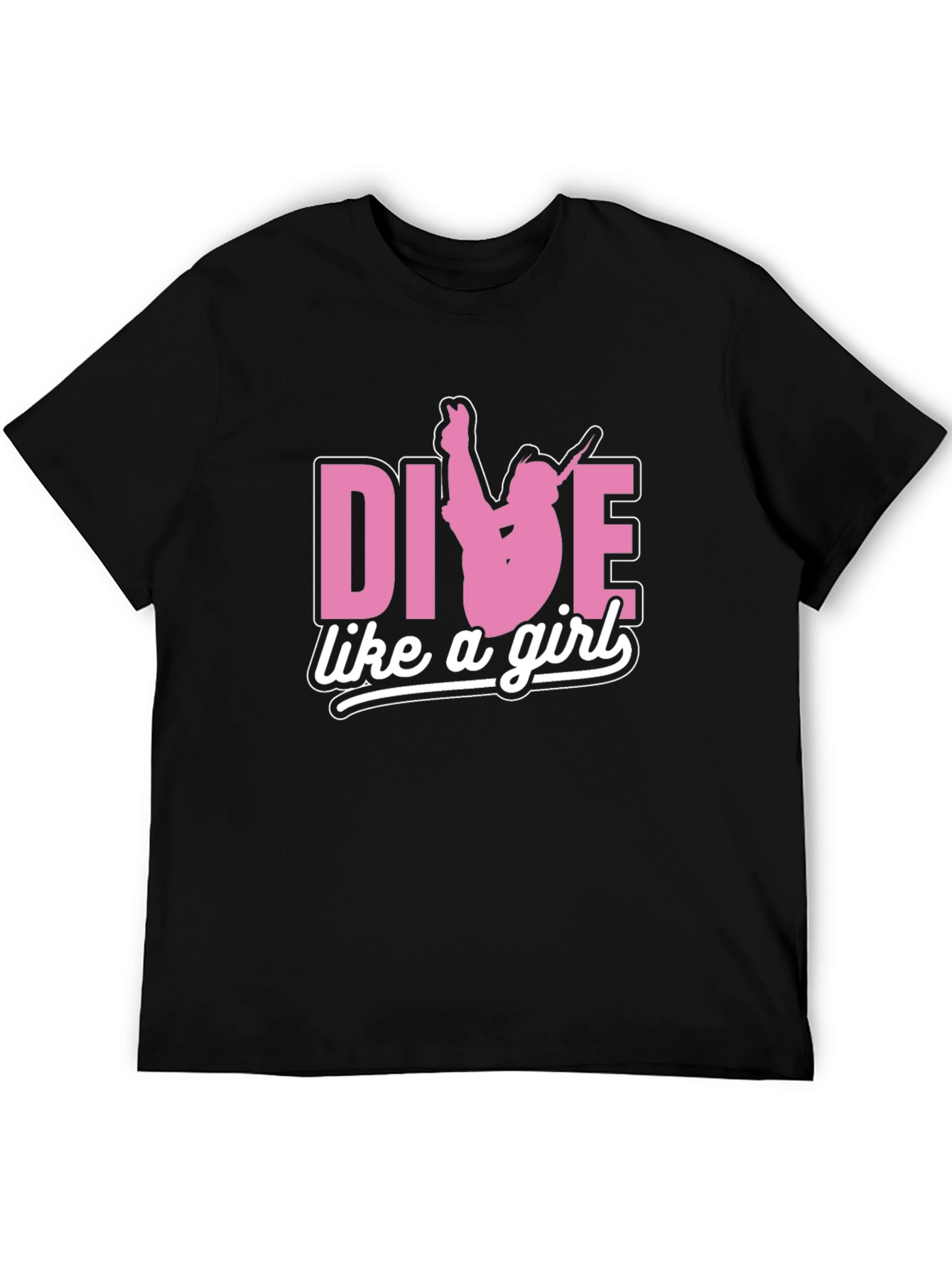 Dive Like A Girl T-Shirt -  Stylish Diver Tee