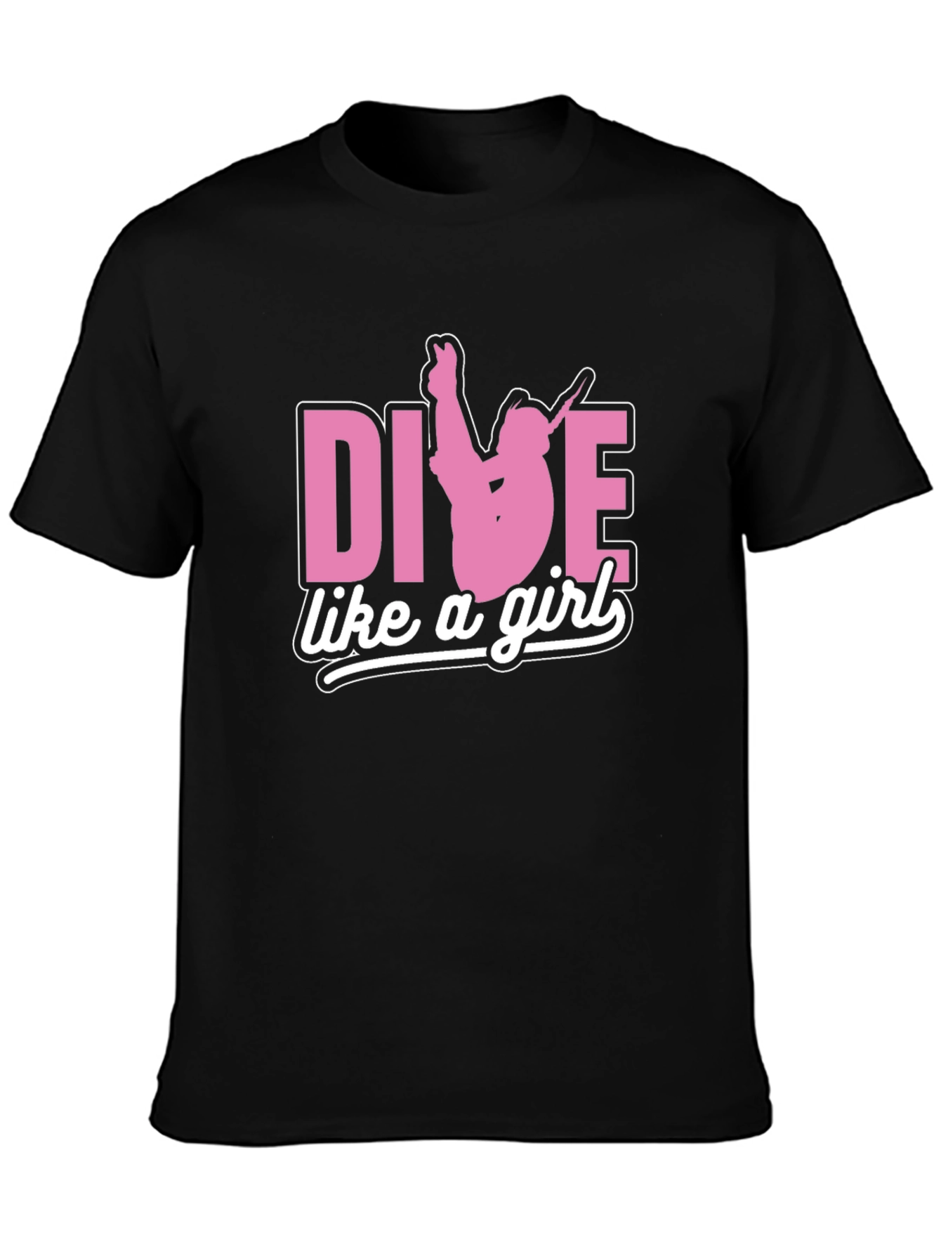 Dive Like A Girl T-Shirt -  Stylish Diver Tee