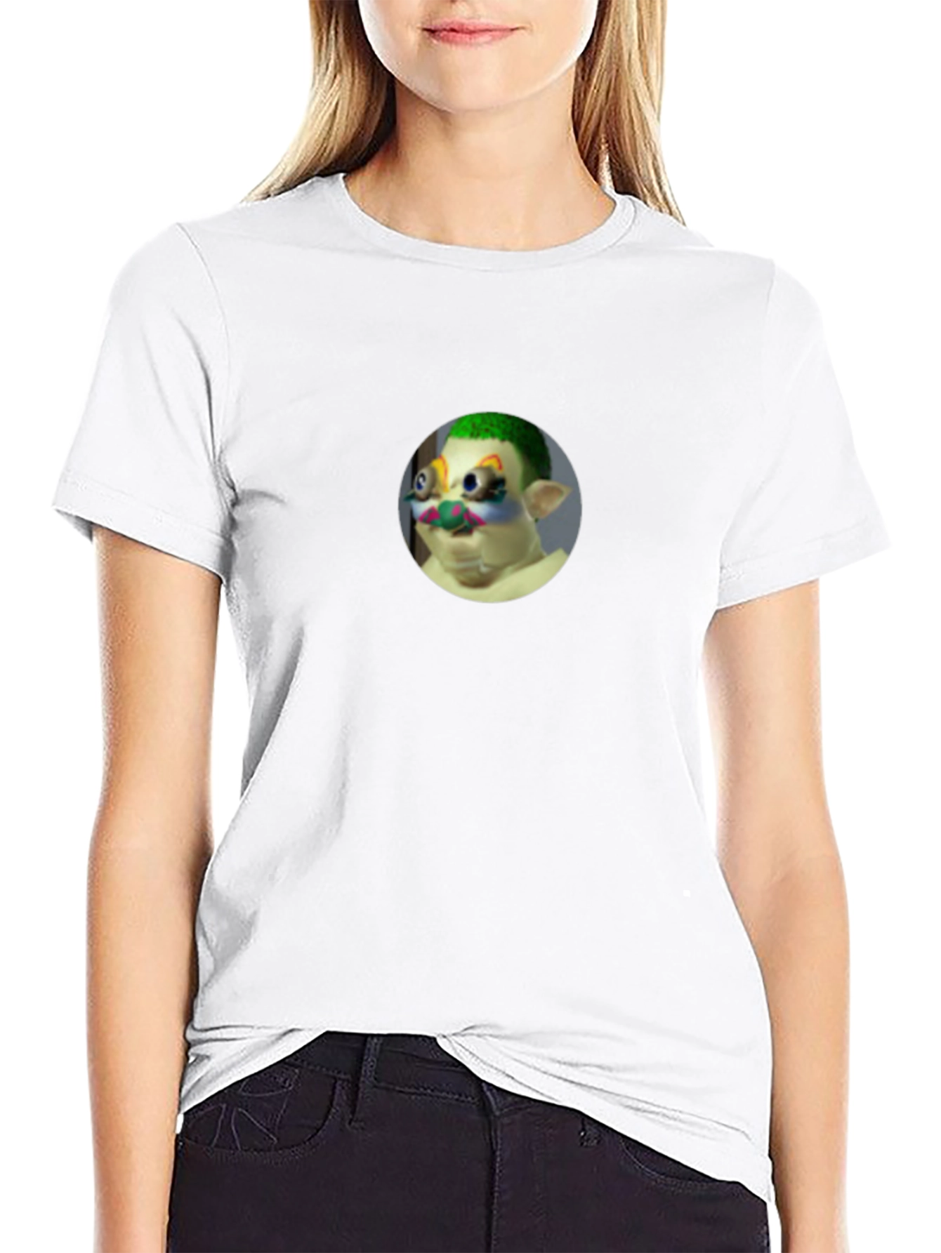 Clown Face Graphic Black T-Shirt - Unique Design