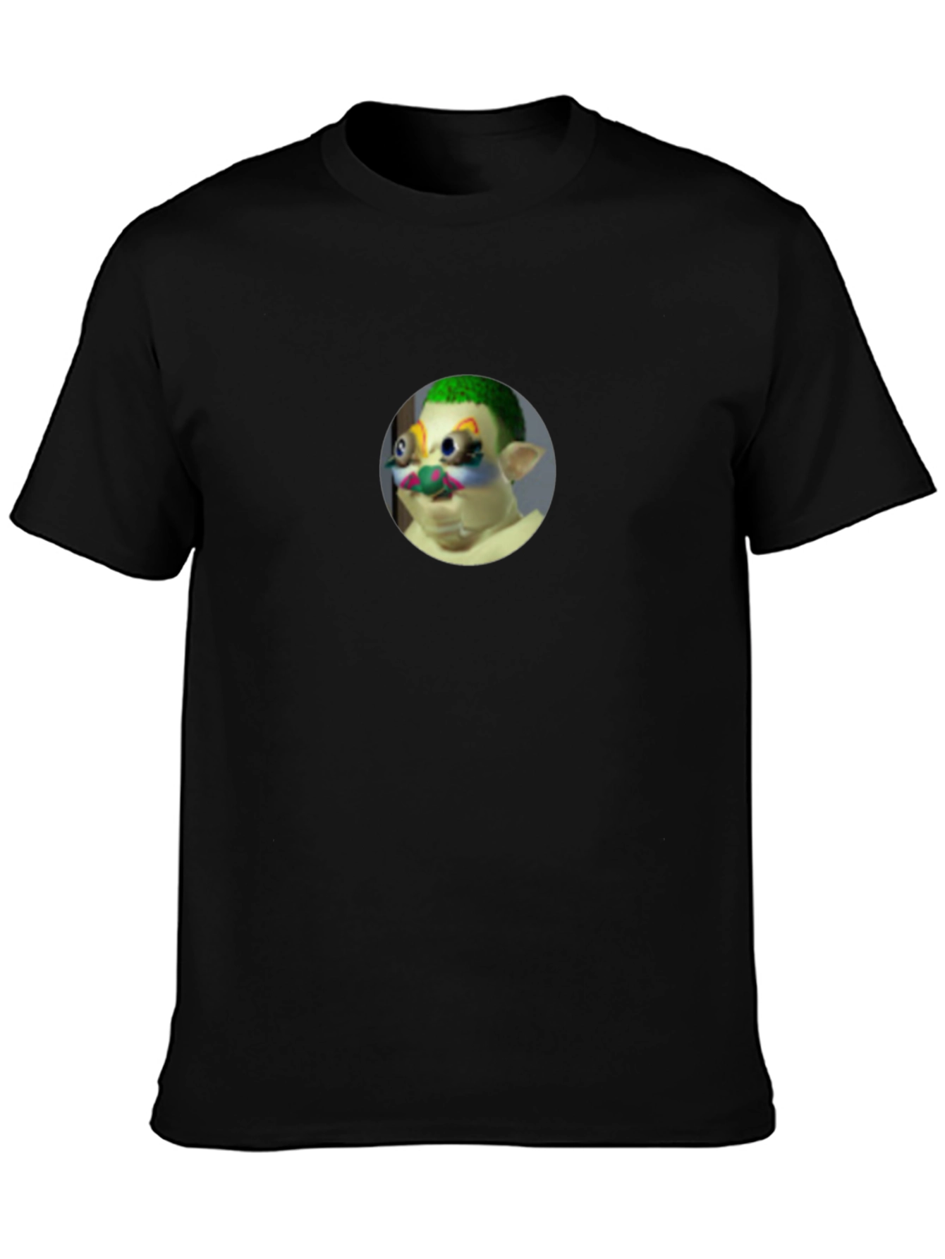 Clown Face Graphic Black T-Shirt - Unique Design