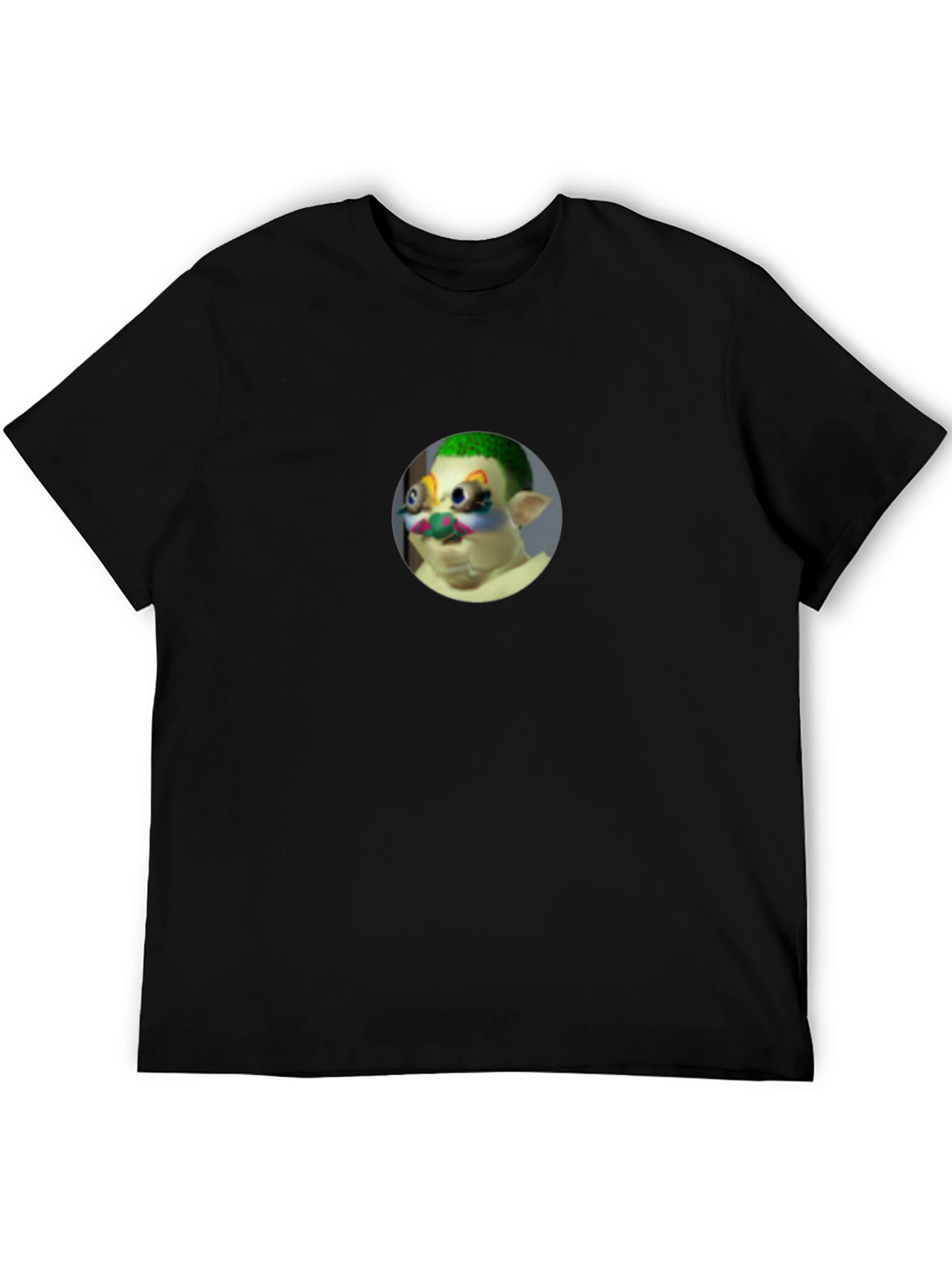 Clown Face Graphic Black T-Shirt - Unique Design