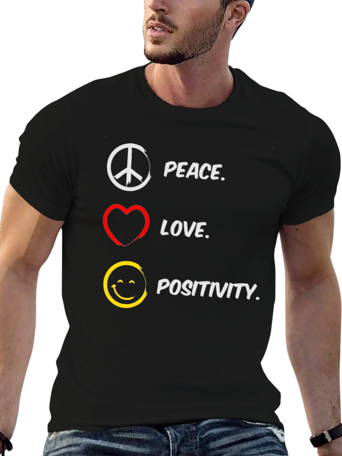 Peace Love Positivity Graphic T-Shirt