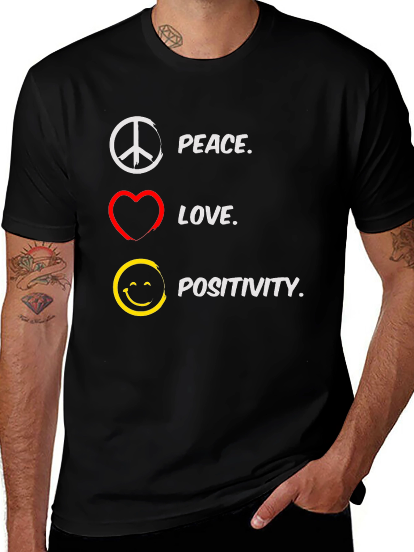 Peace Love Positivity Graphic T-Shirt