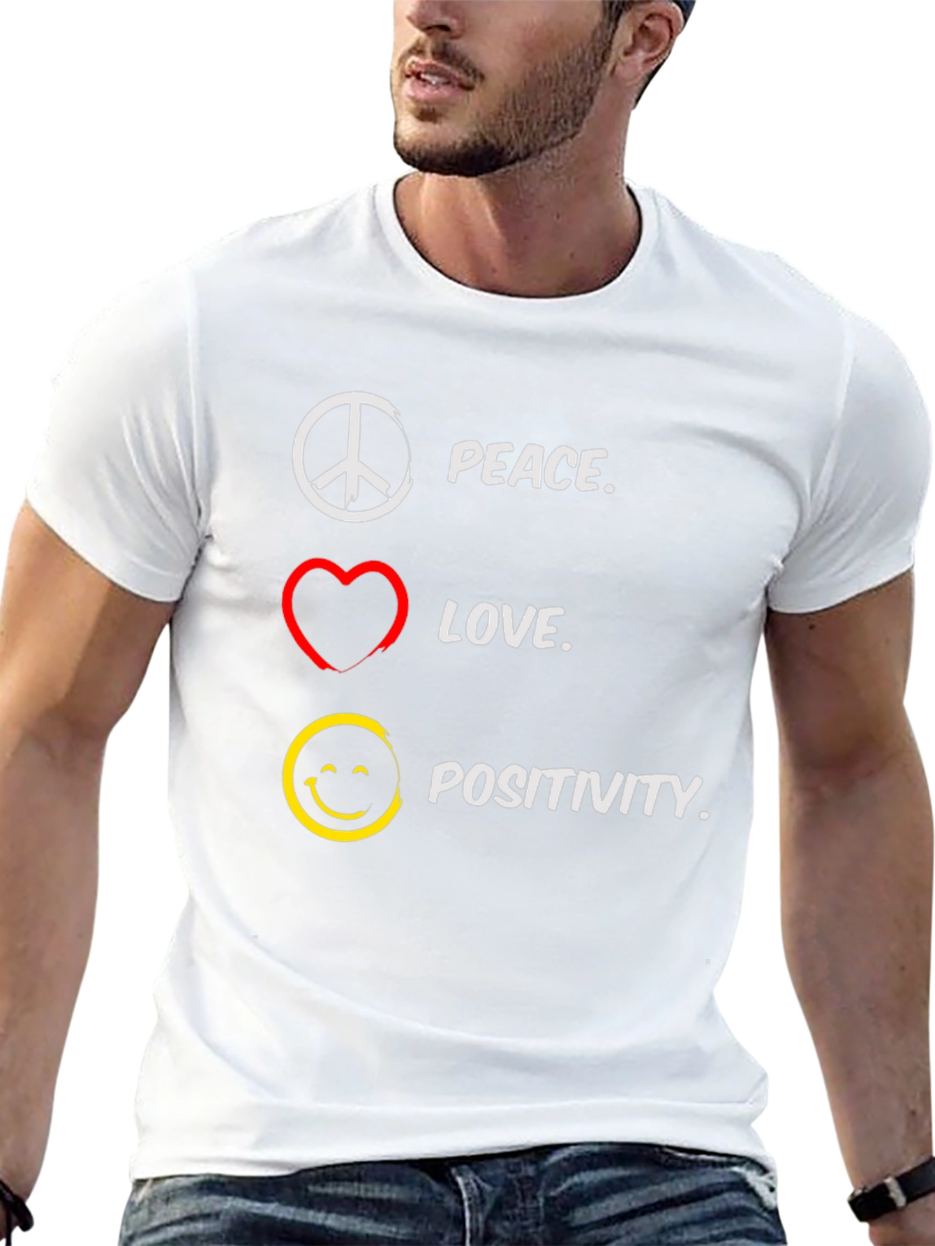 Peace Love Positivity Graphic T-Shirt