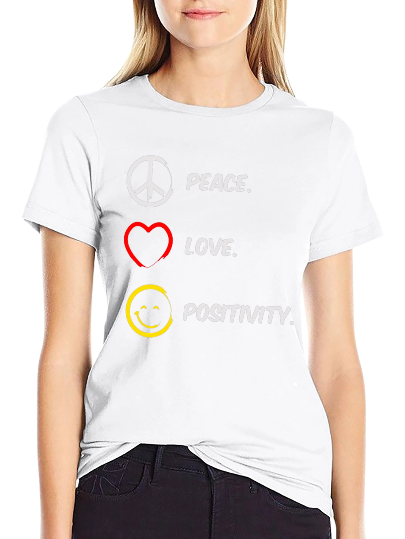 Peace Love Positivity Graphic T-Shirt