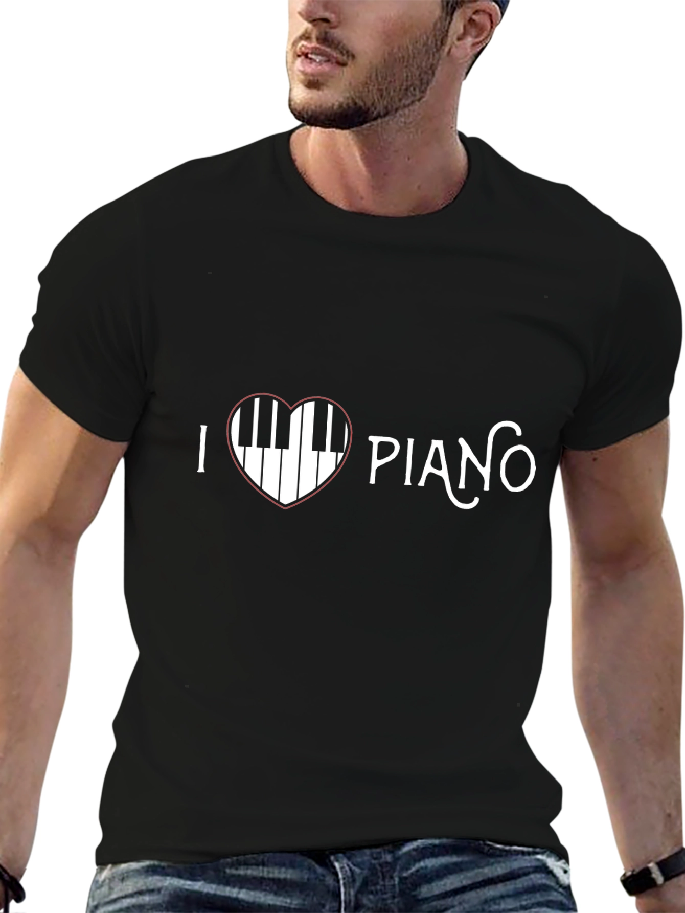I Love Piano T-Shirt - Music Heart Tee