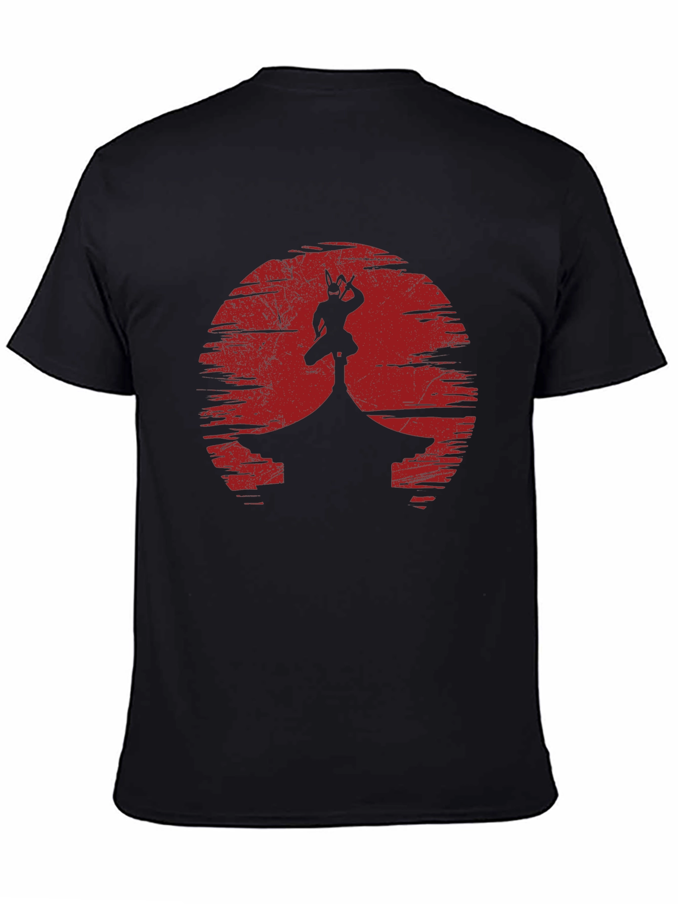 Ninja Silhouette Graphic Tee - Mens Black T-Shirt