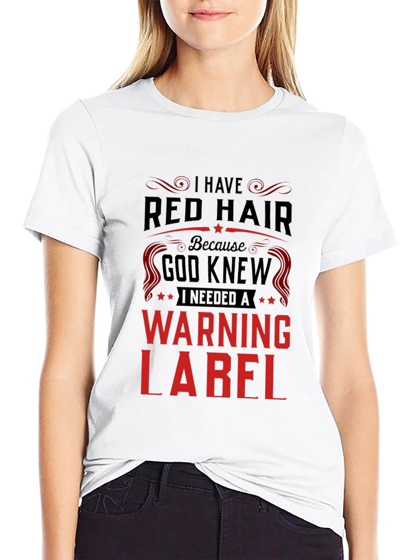 Red Hair Warning Label T-Shirt