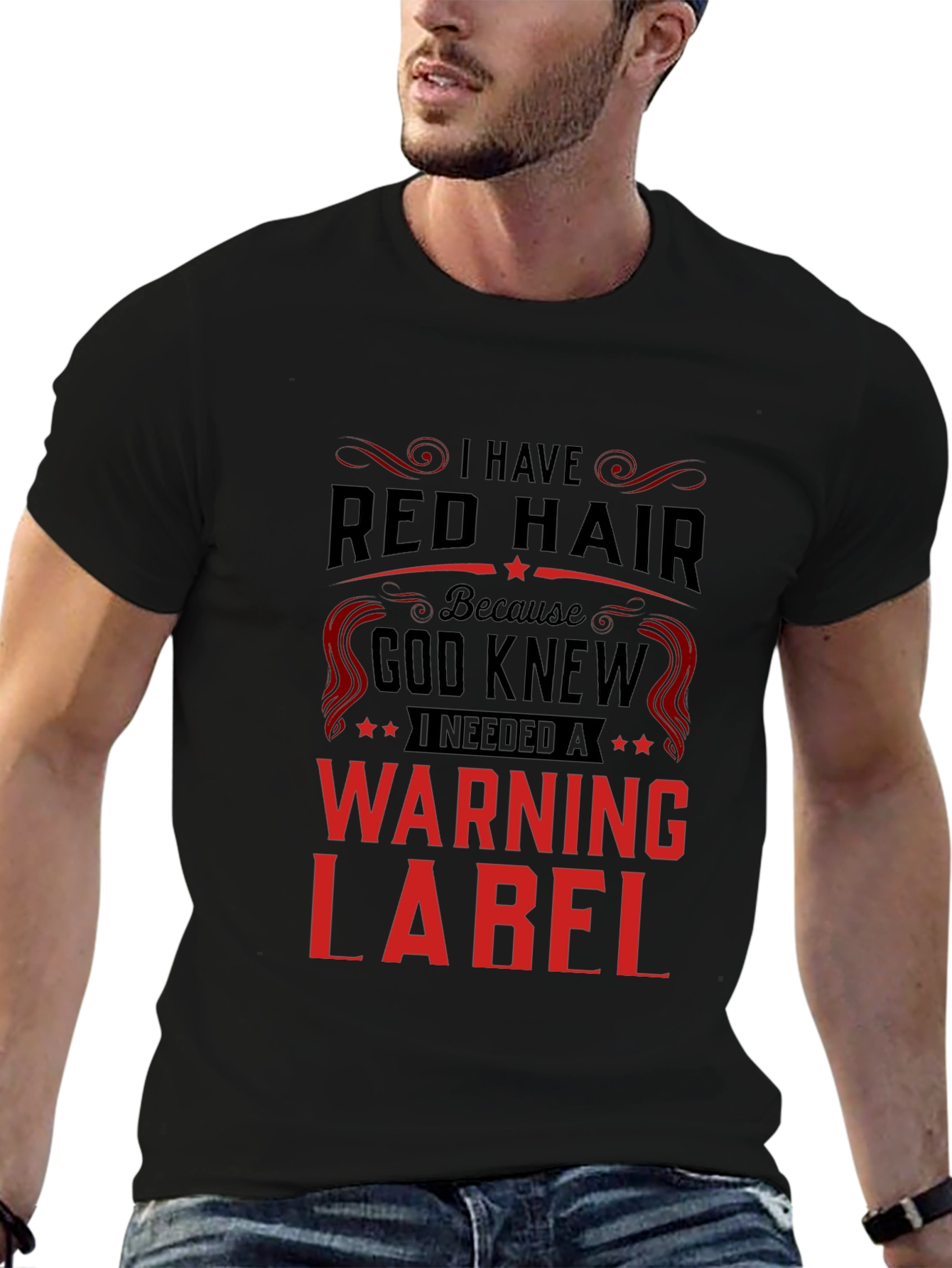 Red Hair Warning Label T-Shirt
