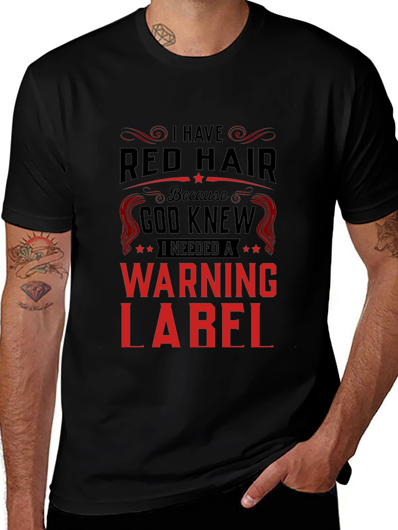 Red Hair Warning Label T-Shirt