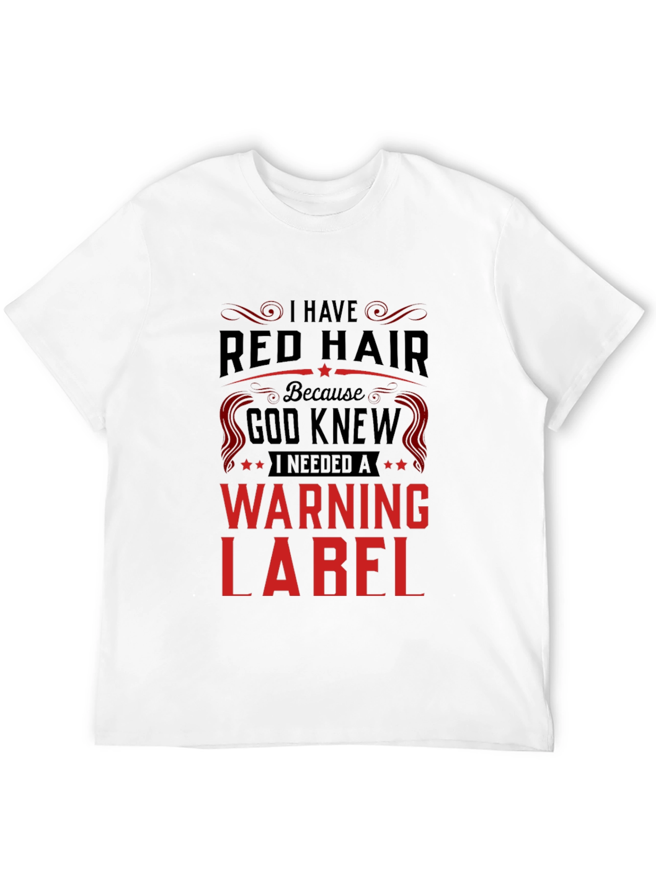 Red Hair Warning Label T-Shirt