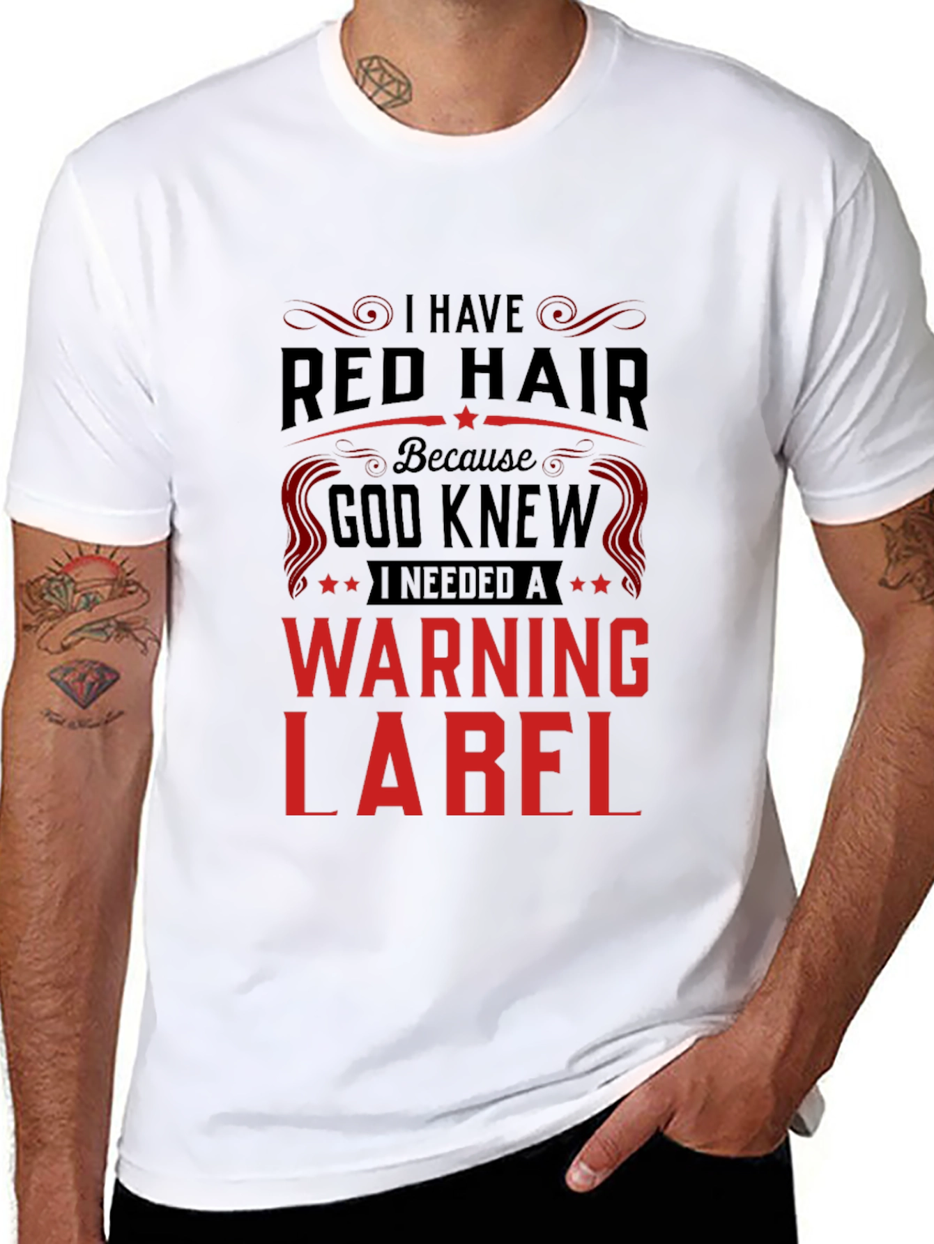 Red Hair Warning Label T-Shirt