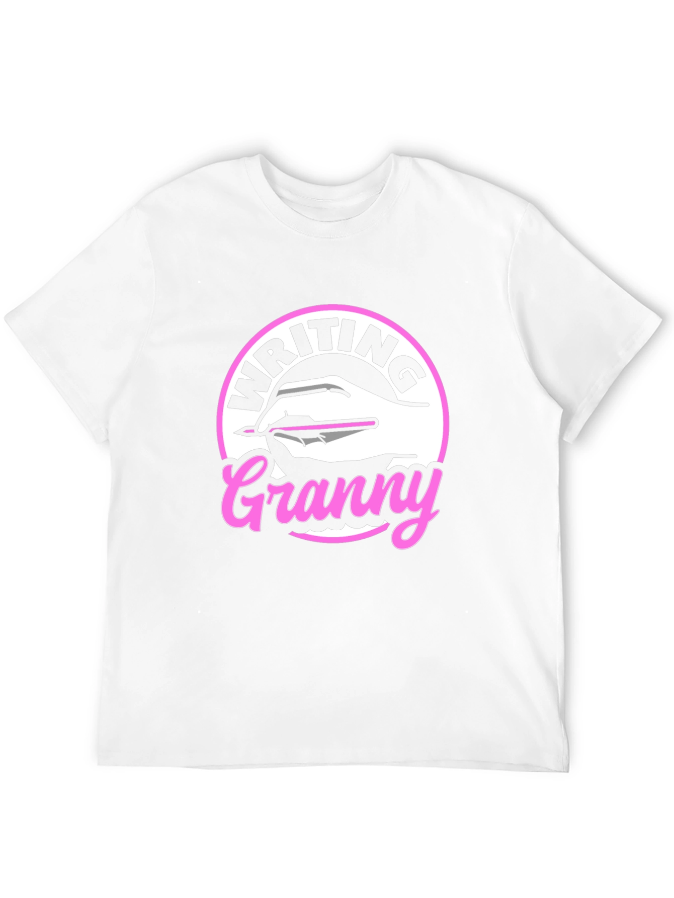Writing Granny Graphic Tee - Black T-Shirt