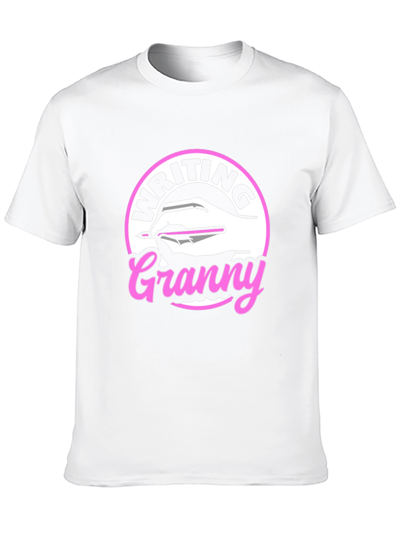 Writing Granny Graphic Tee - Black T-Shirt