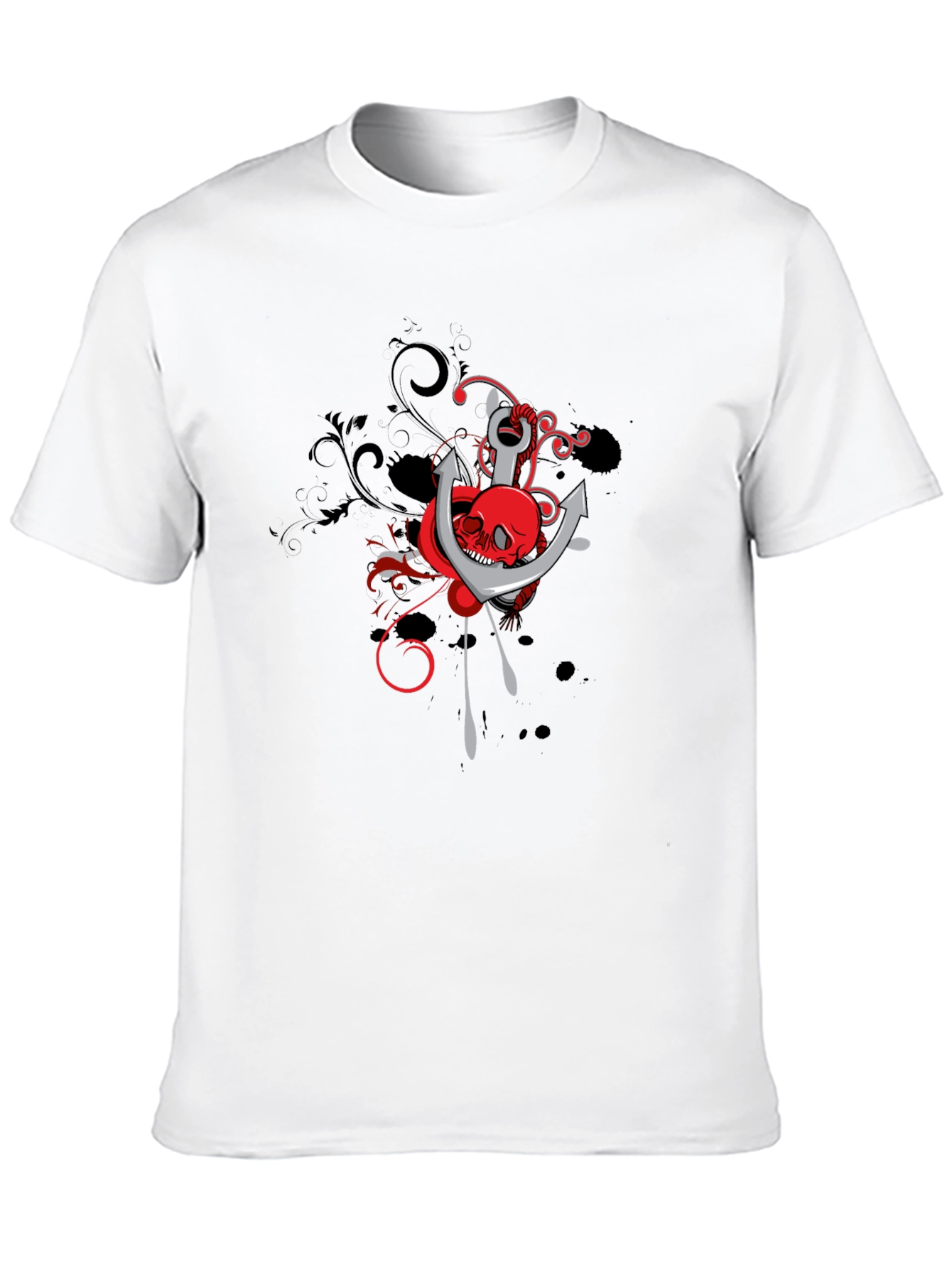 Skull & Anchor Graphic Tee - Black
