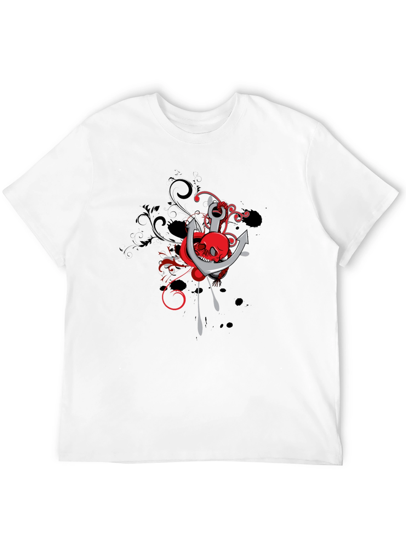 Skull & Anchor Graphic Tee - Black