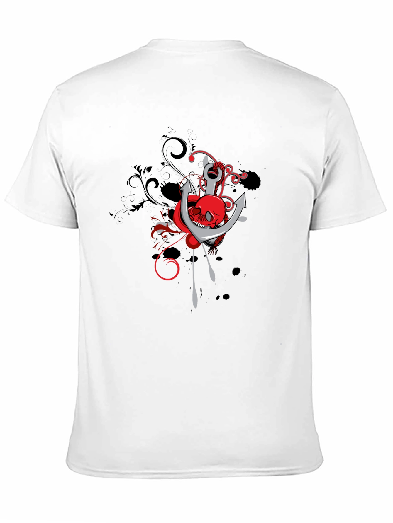 Skull & Anchor Graphic Tee - Black