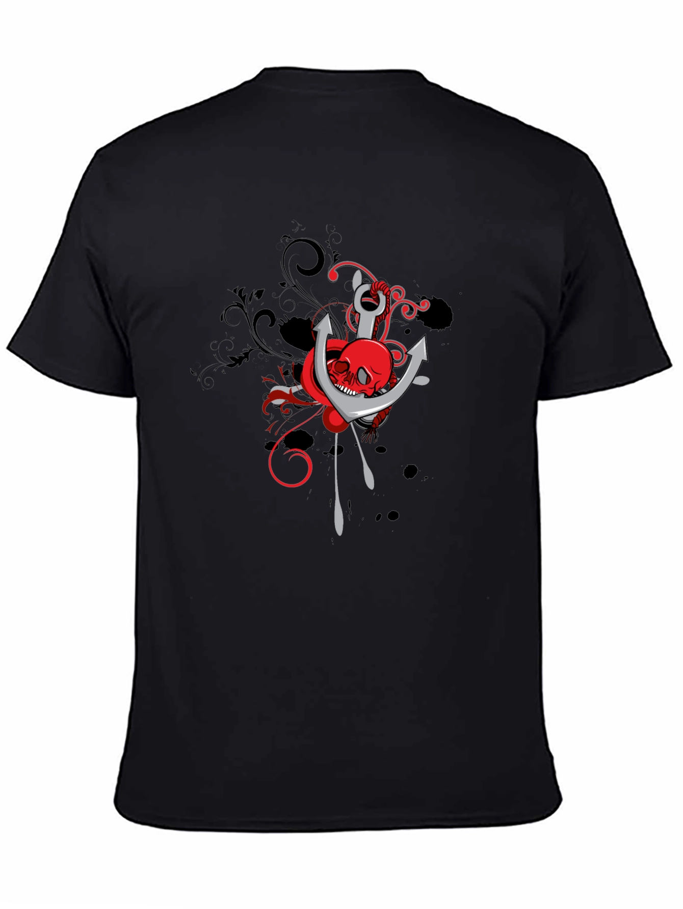 Skull & Anchor Graphic Tee - Black