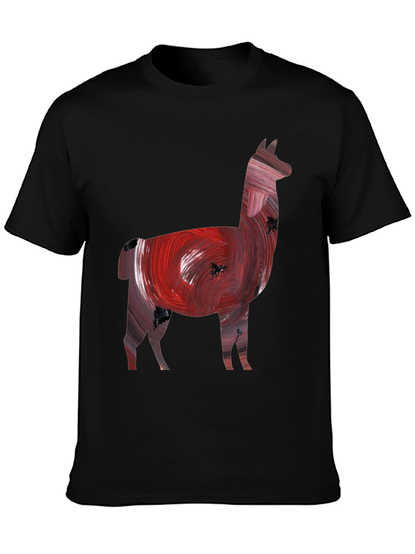 Llama Art Print Black Tee