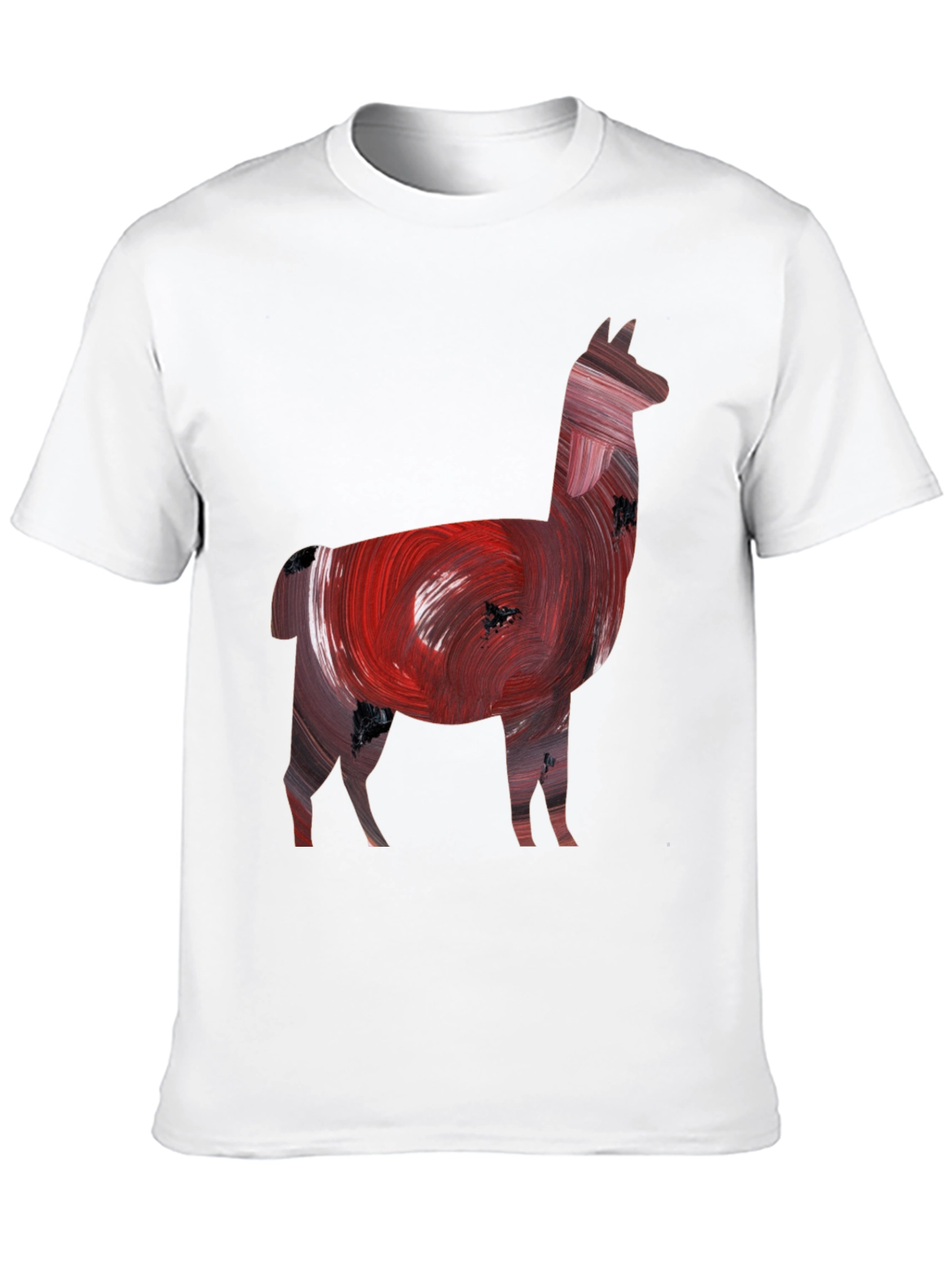 Llama Art Print Black Tee