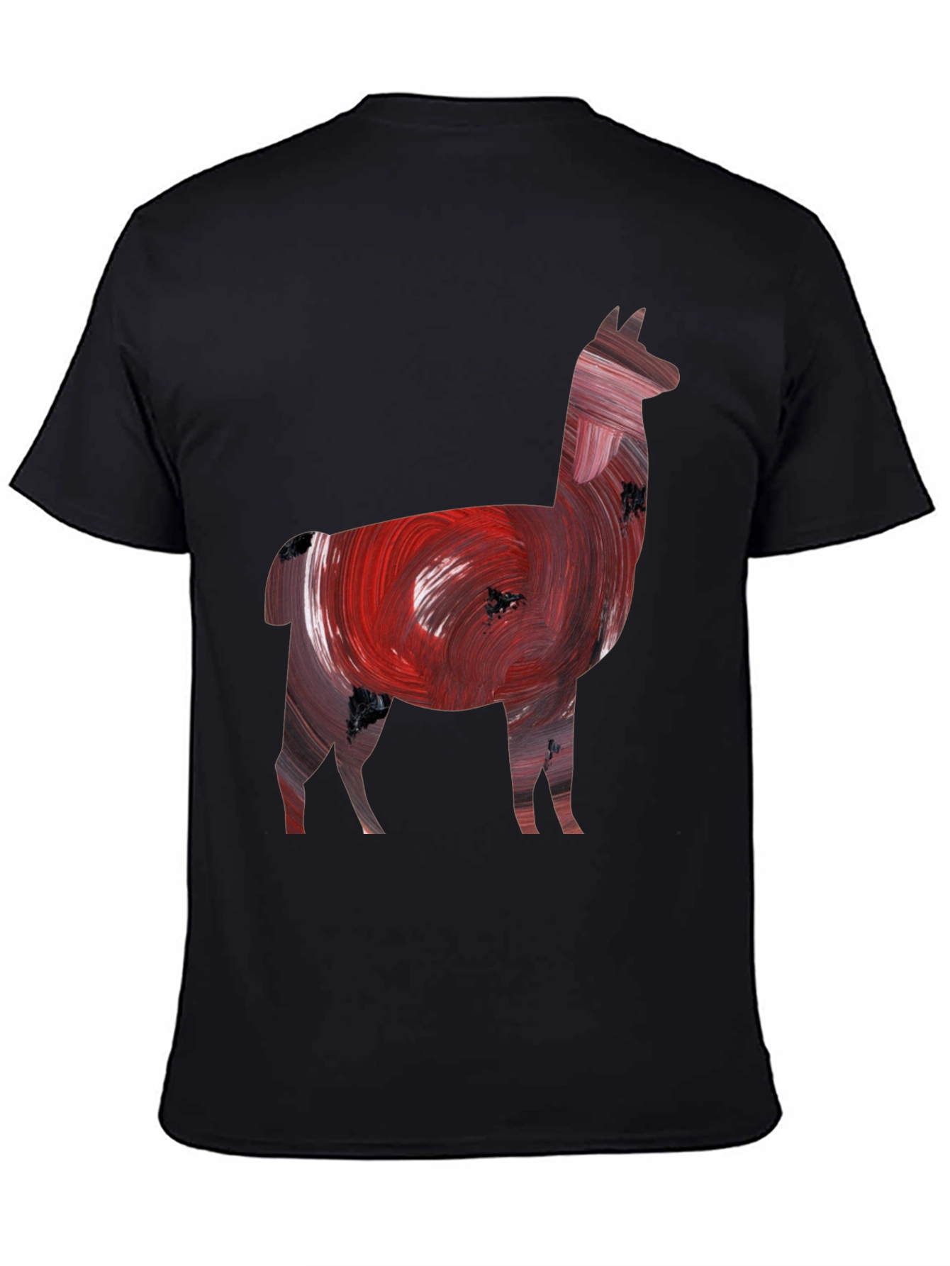 Llama Art Print Black Tee