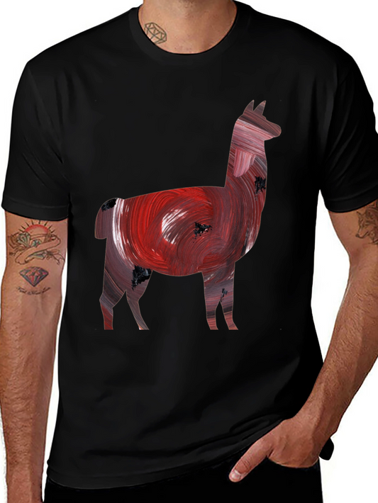 Llama Art Print Black Tee
