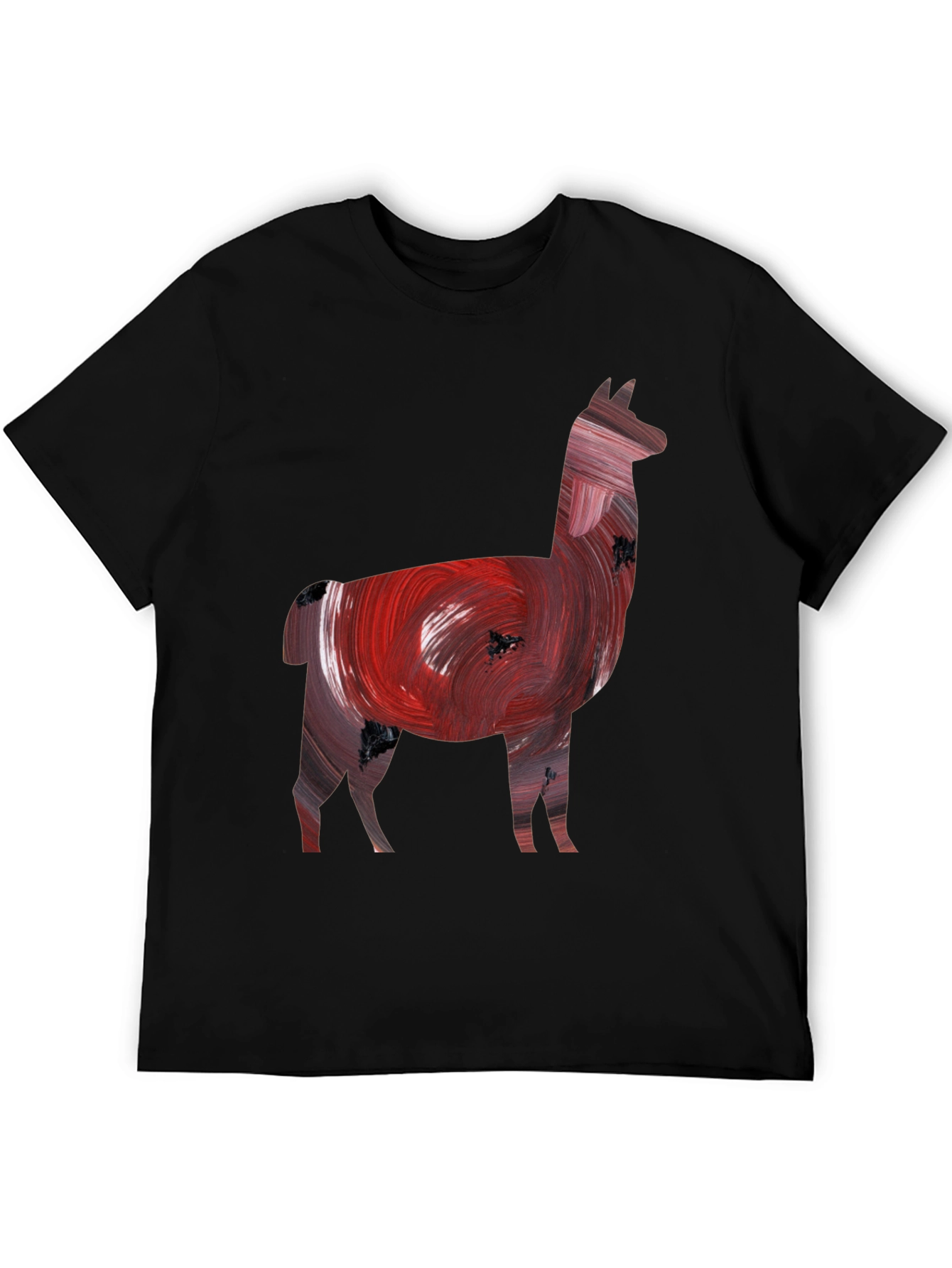 Llama Art Print Black Tee