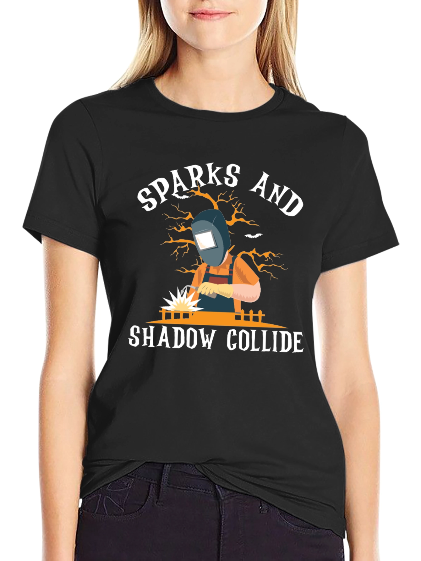 Sparks and Shadow Collide T-Shirt - Welding Tee