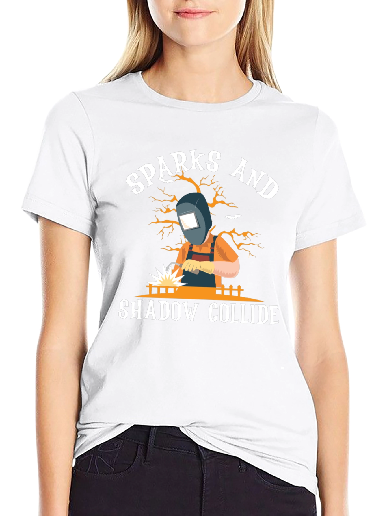 Sparks and Shadow Collide T-Shirt - Welding Tee