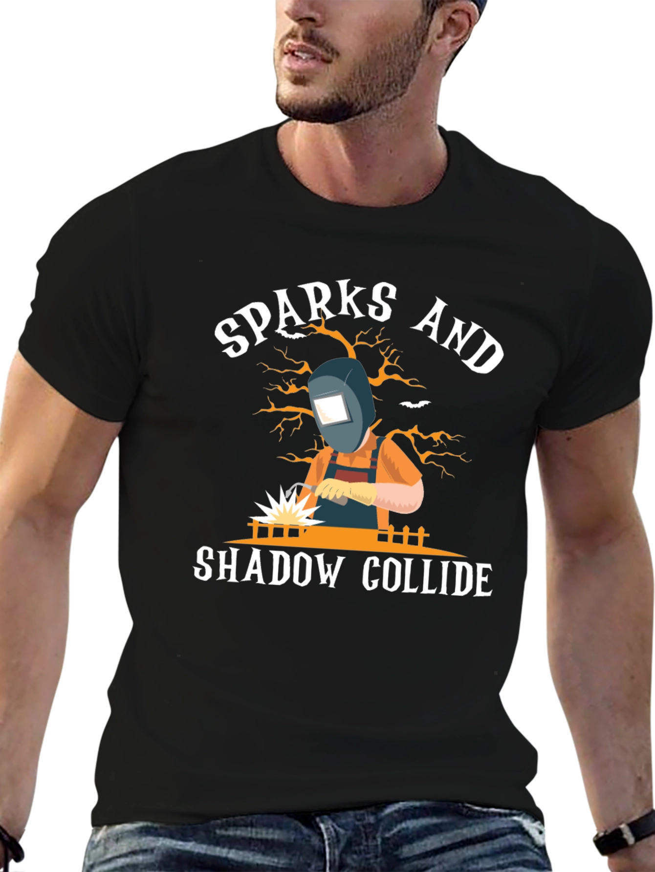 Sparks and Shadow Collide T-Shirt - Welding Tee